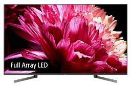 نمای جلو تلویزیون سونی X9500G مدل 55 اینچ با صفحه روشن