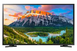 نمای جلو تلویزیون سامسونگ N5000 مدل 43 اینچ با صفحه روشن