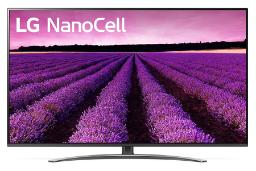 نمای جلو تلویزیون ال جی LG SM8100 با فناوری نانو سل در حالت روشن