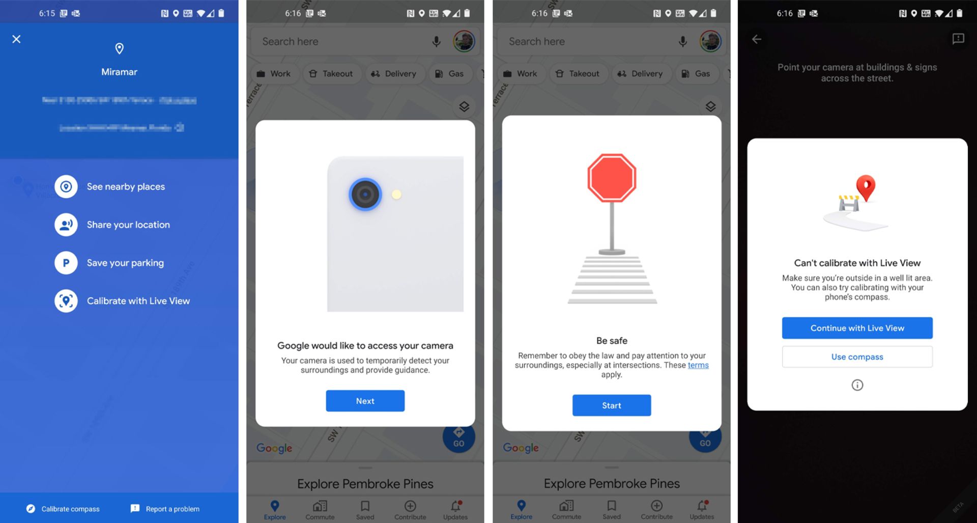 مشخص کردن مکان کاربر با لایو ویو AR گوگل مپس