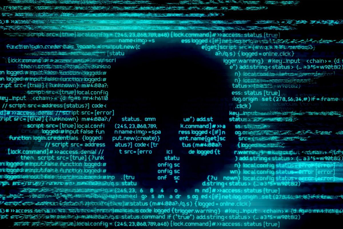 Malware image / code image in the form of a skeleton / malicious software