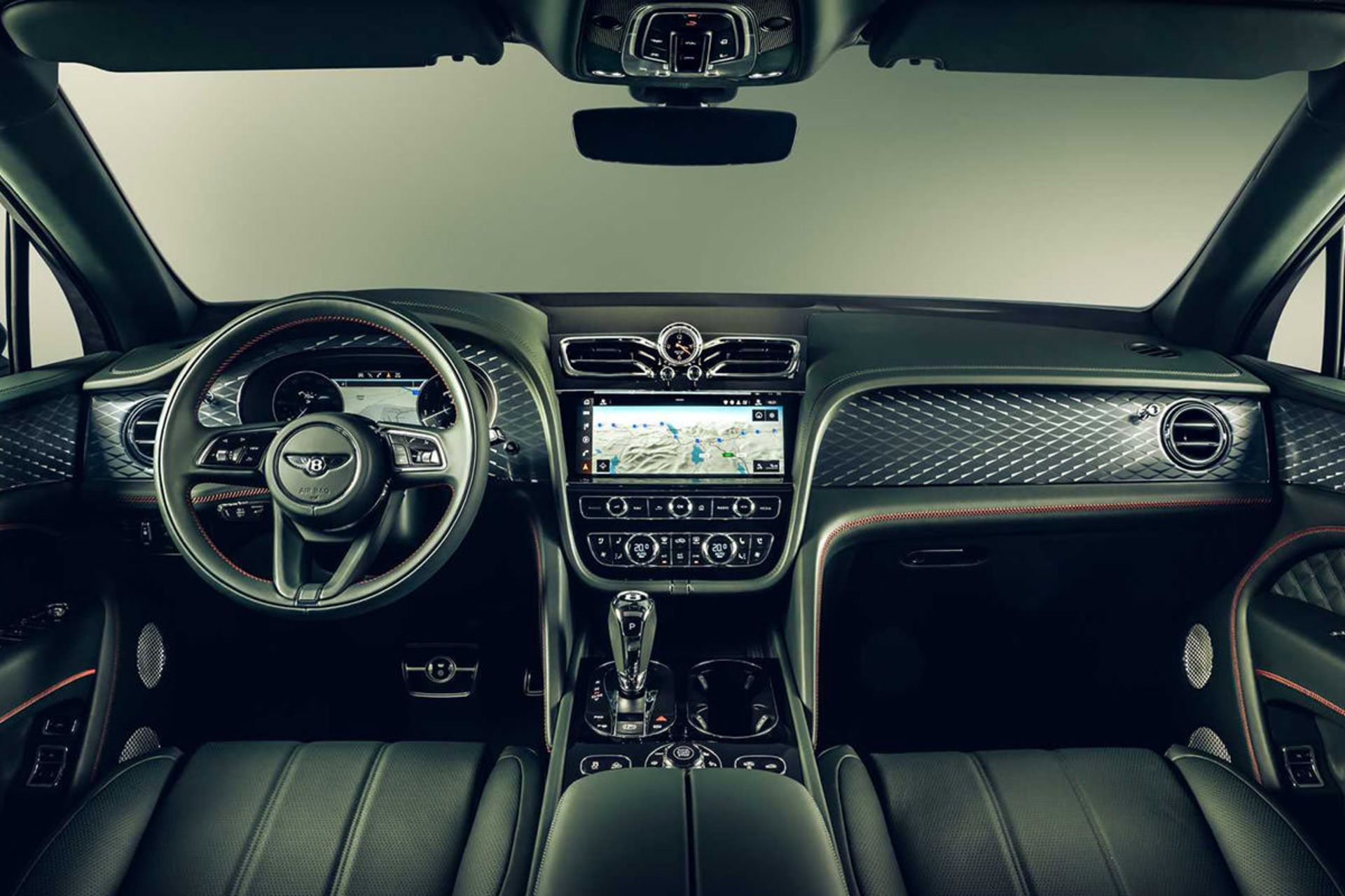داشبورد و کنسول مرکزی و غربیلک فرمان شاسی بلند بنتلی بنتایگا / Bentley Bentayga