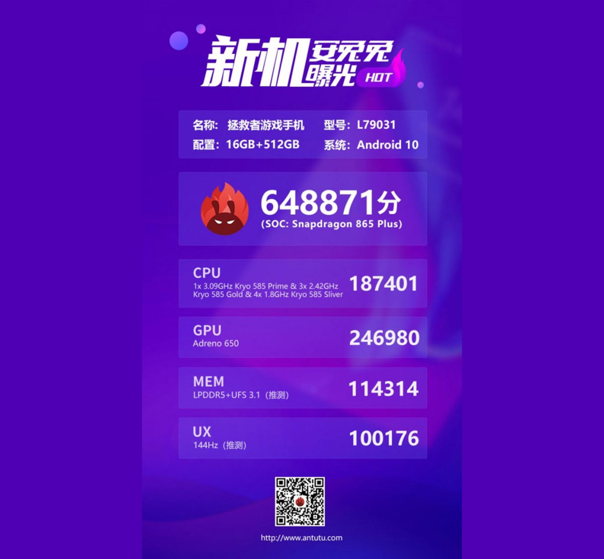 بنچمارک AnTuTu لنوو Legion