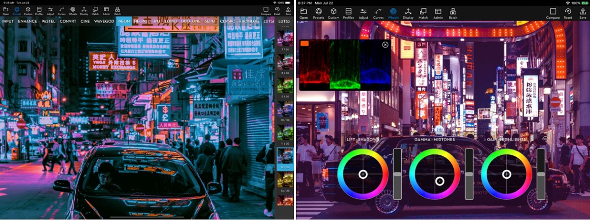 اسکرین شات اپلیکیشن Video LUT Editor