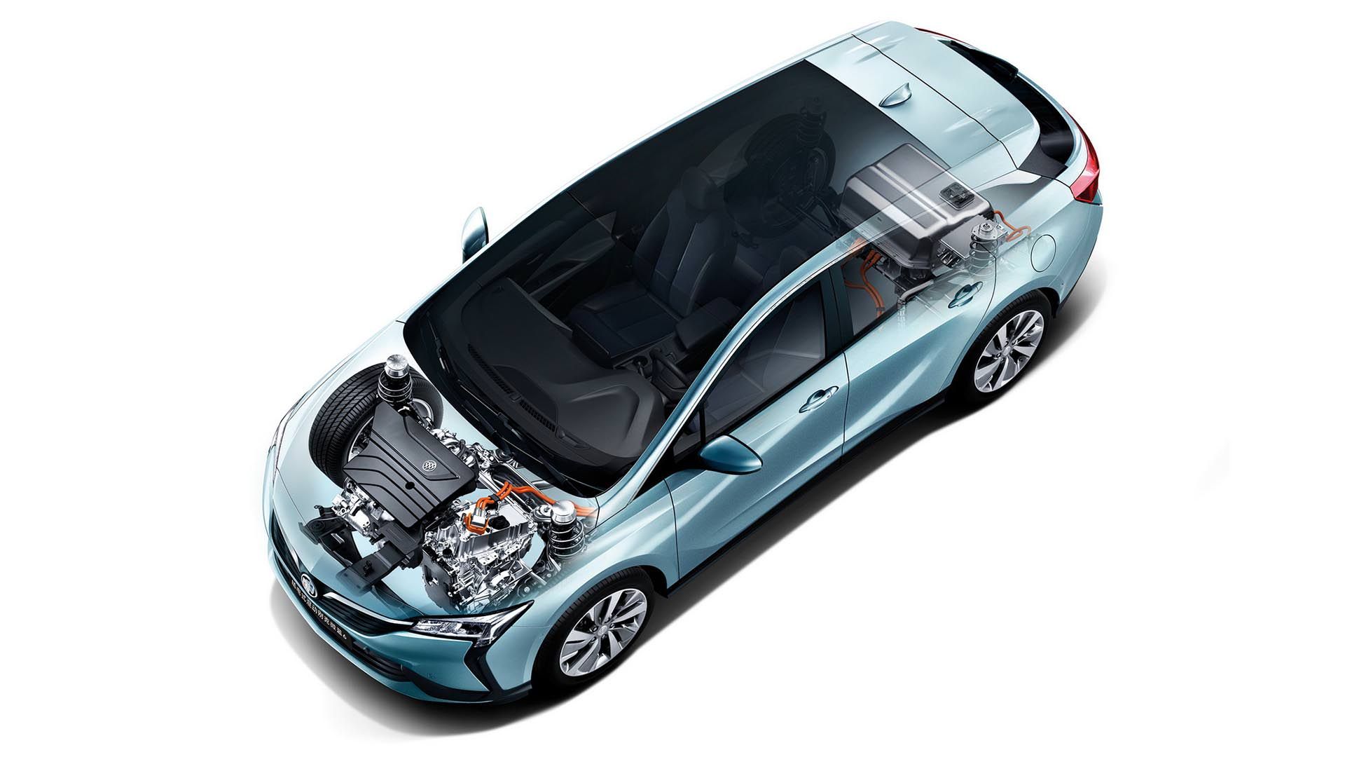 نمای بالا خودروی الکتریکی / electric car بیوک ویلایت 6 