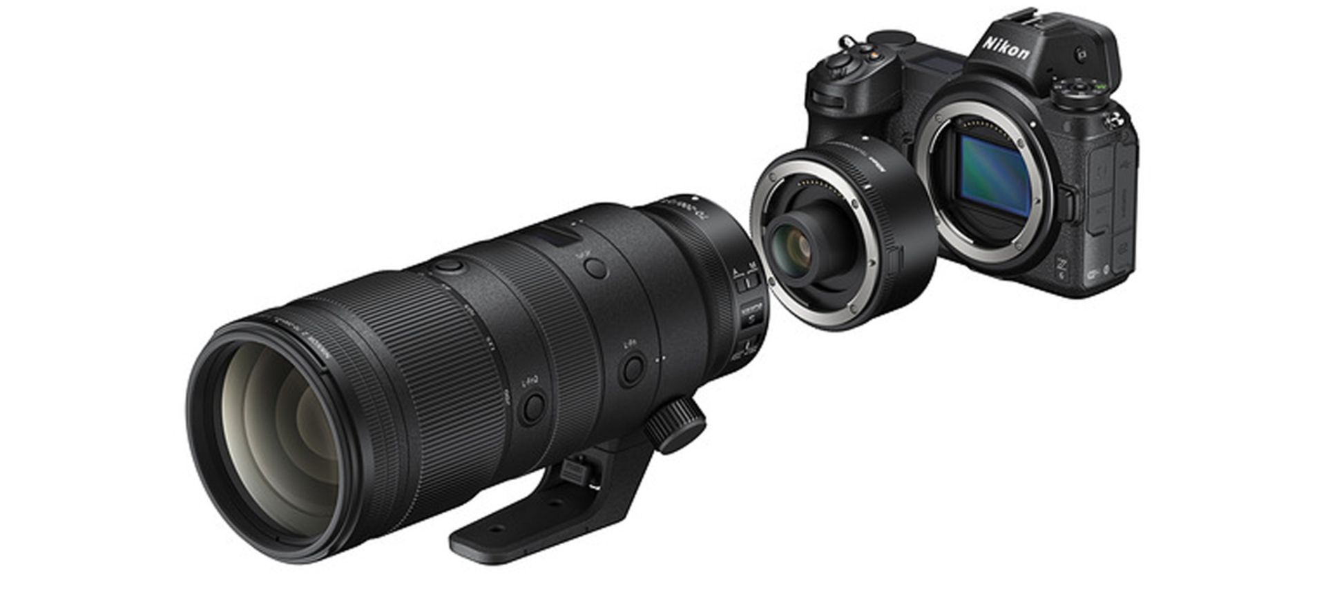 مبدل تله مبدل تله نیکون Z Teleconverter TC-1.4x در کنار دوربین