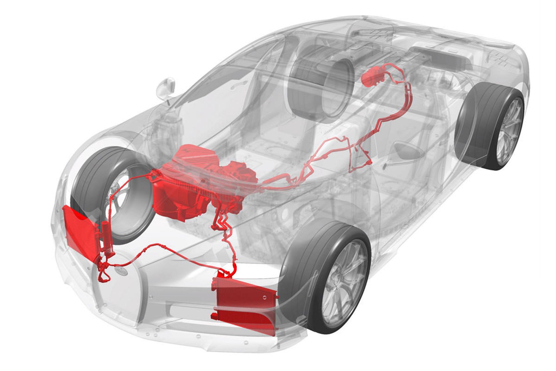 کولر گازی سیستم تهویه مطبوع / air conditioner ابرخودرو بوگاتی شیرون / Bugatti Chiron