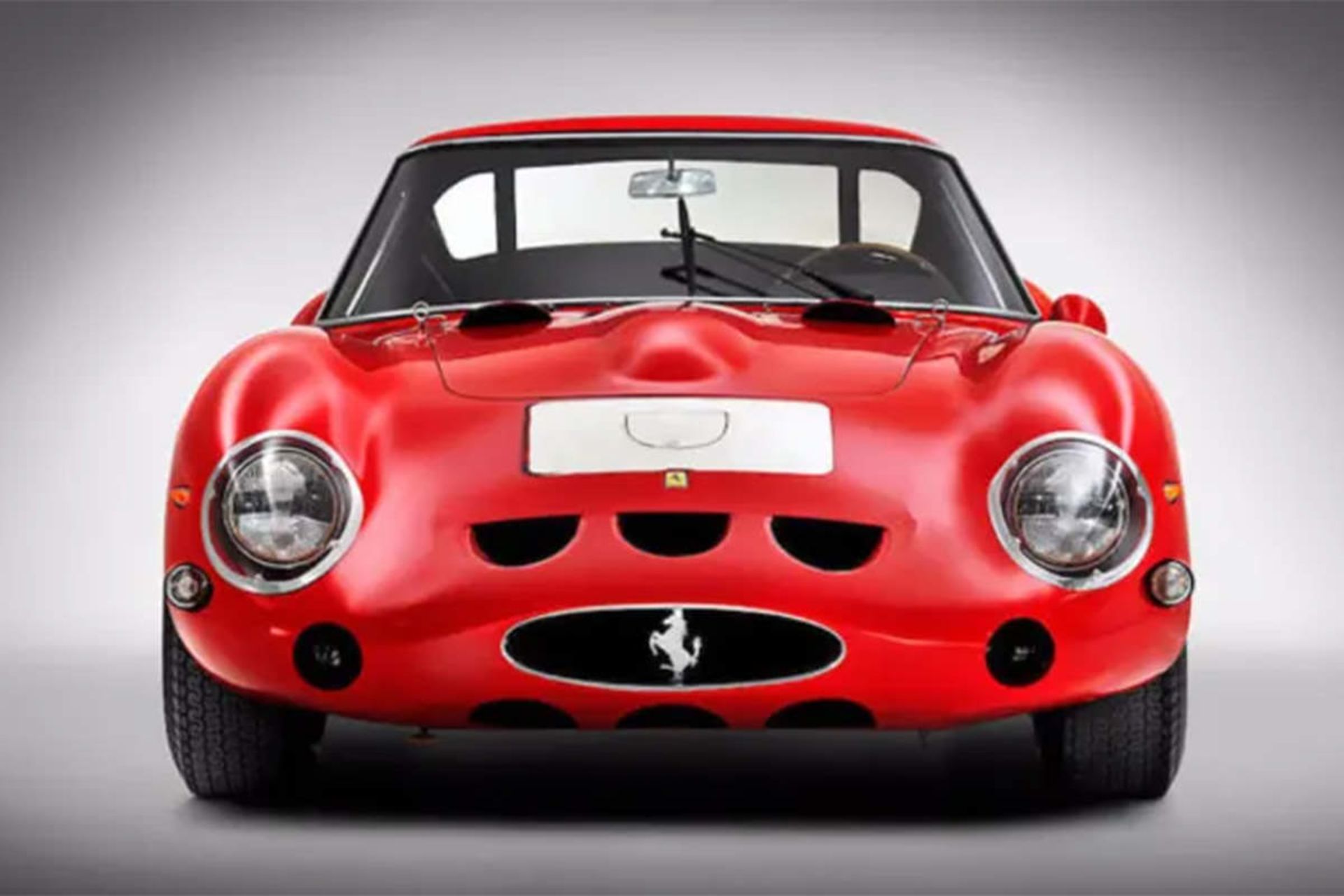 نمای جلو خودرو اسپرت / sports car فراری /  Ferrari 250 GTO قرمز رنگ