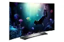نمای نیمرخ چپ تلویزیون OLED ال جی C6P مدل 55 اینچ با صفحه روشن