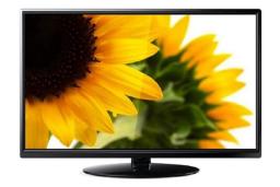 نمای جلو تلویزیون شهاب 24SH81N1 مدل 24 اینچ با صفحه روشن