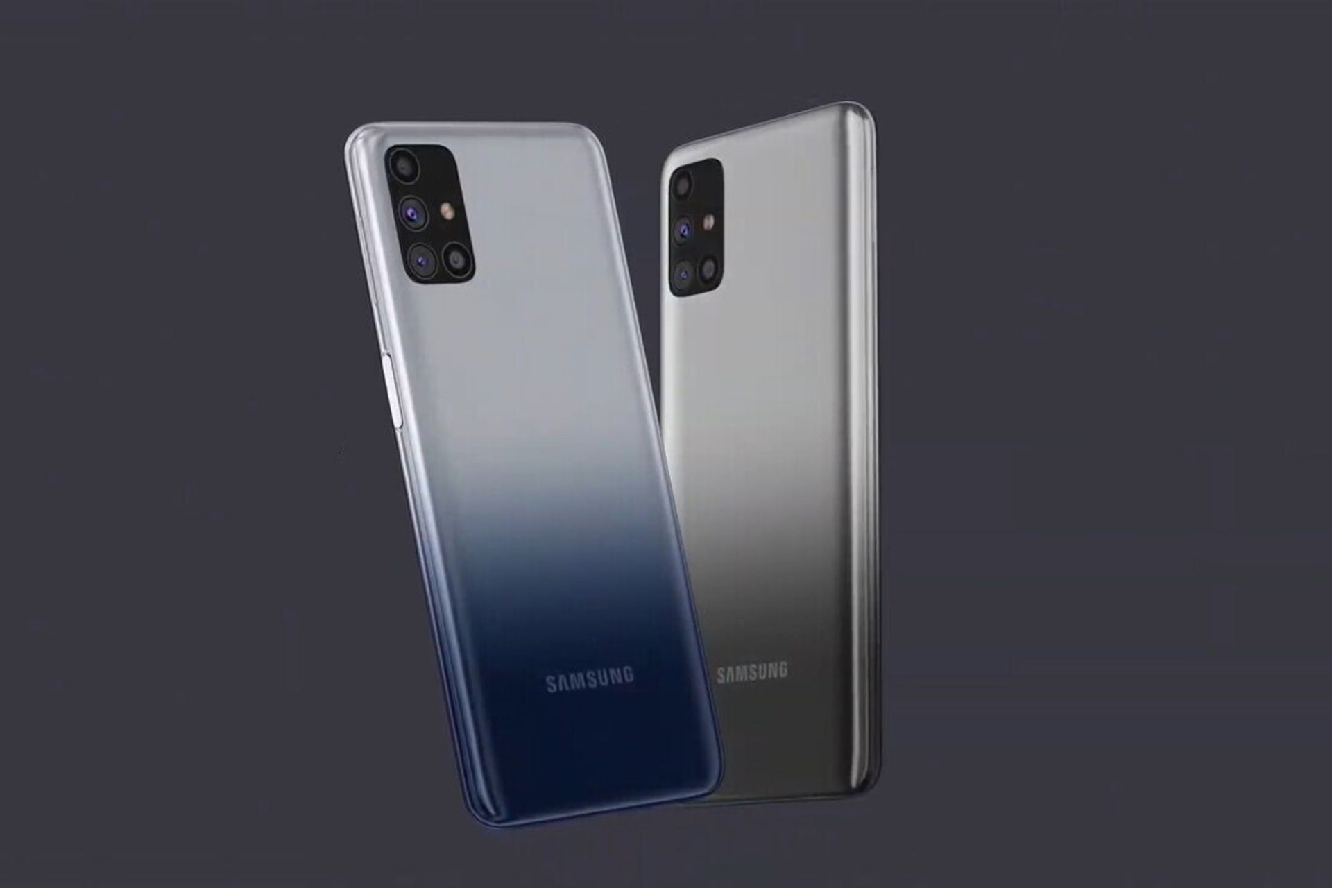 پشت گلکسی ام 31 اس سامسونگ / Galaxy M31s رنگ آبی و خاکستری