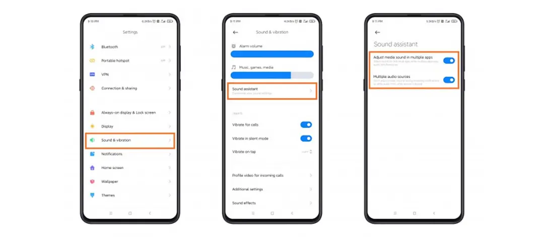 تنظیم کردن Sound Assistant در MIUI 12