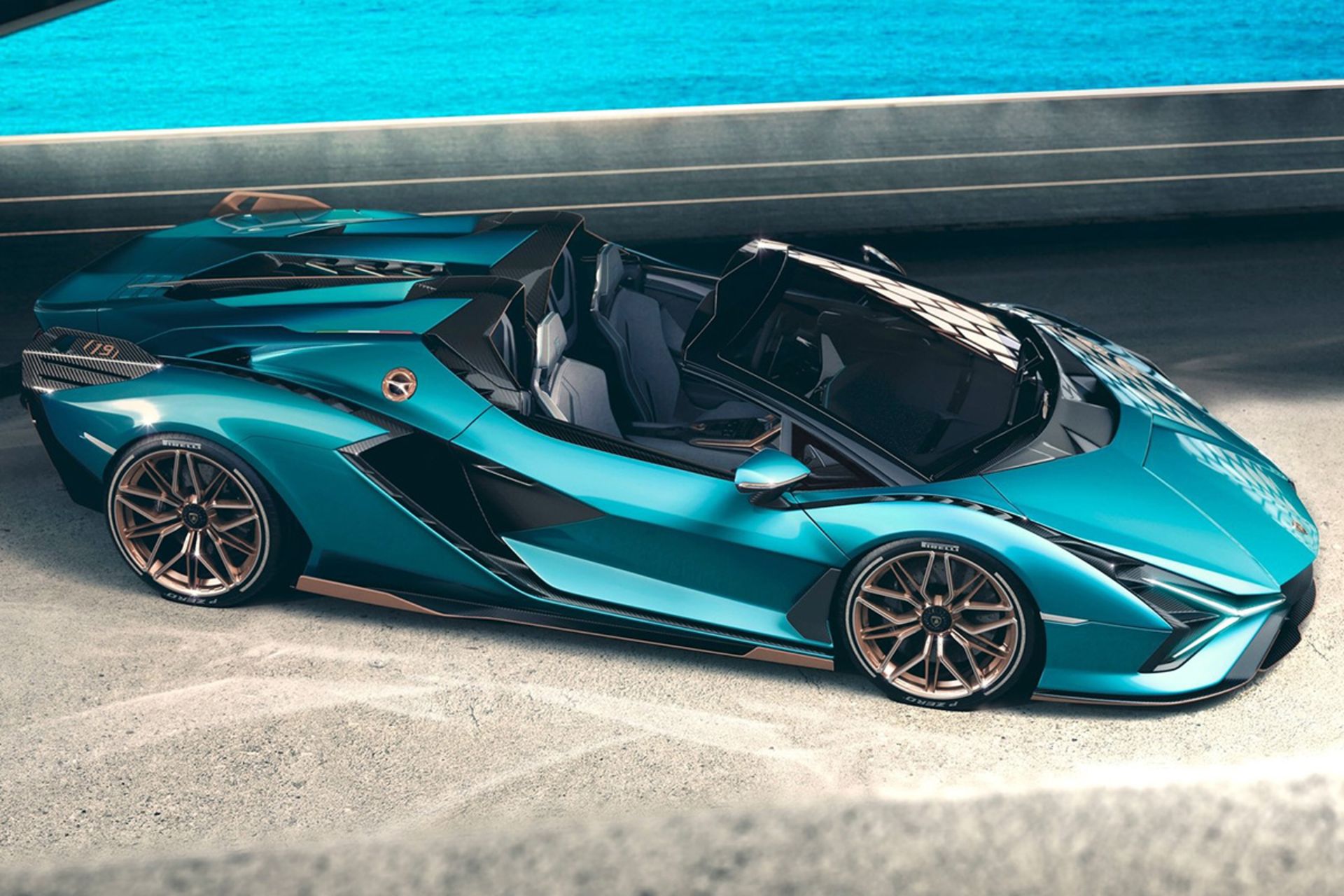 Lamborghini Sian Roadster / لامبورگینی سیان رودستر نمای بالا