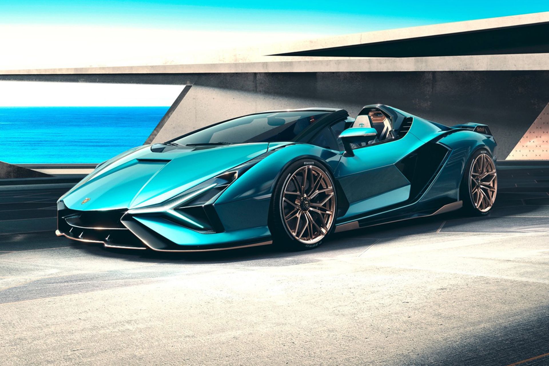Lamborghini Sian Roadster / لامبورگینی سیان رودستر نمای جلو