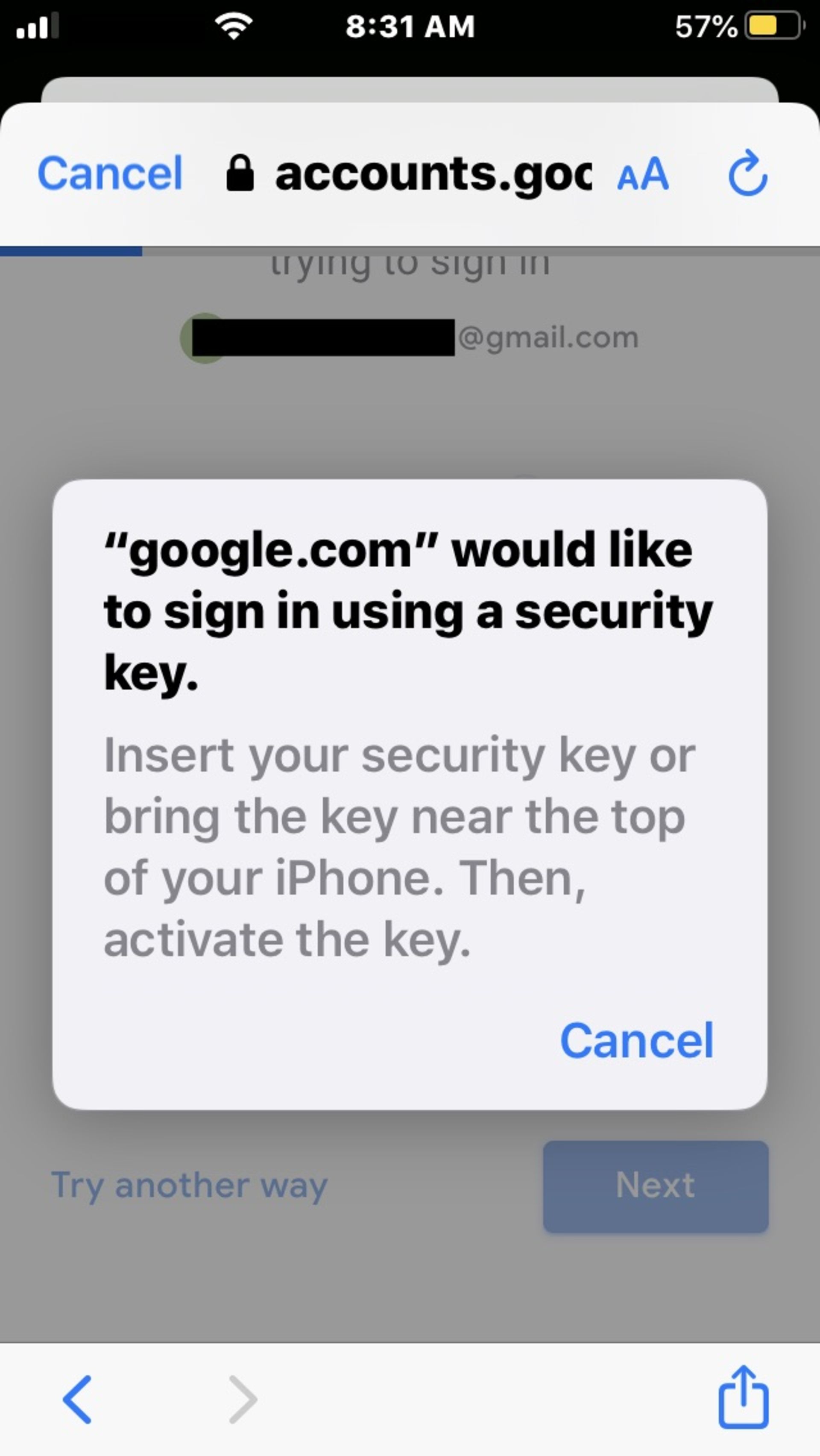  APP برای حساب کاربری در iOS 