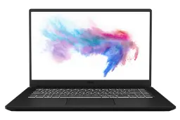 لپ‌تاپ مدرن 15 A10RB ام اس آی نمای جلو -  صفحه کلید و صفحه نمایش  /  MSI Modern 15 A10RB