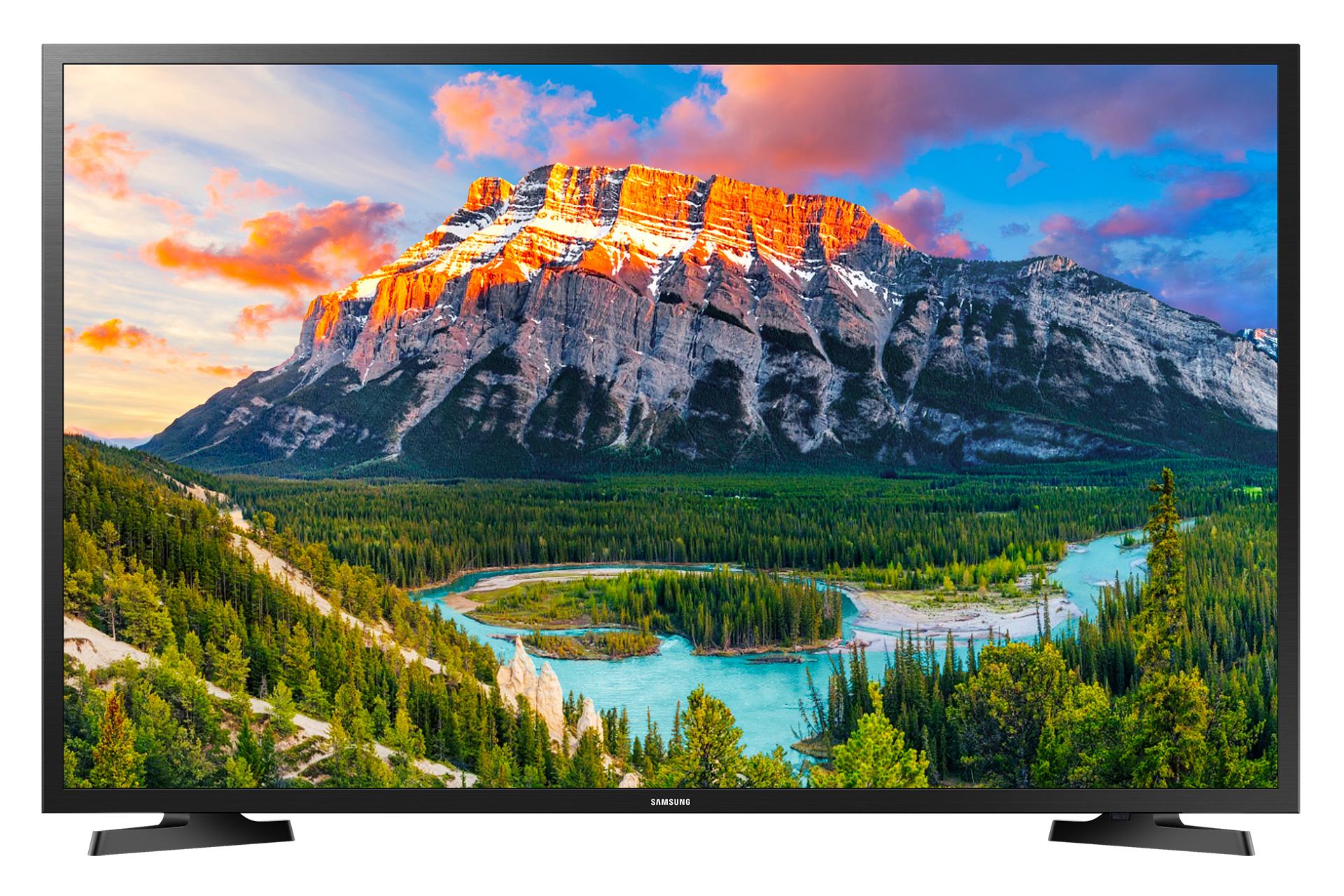 نمای جلو تلویزیون سامسونگ N5300 مدل 49 اینچ با صفحه روشن