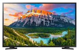 نمای جلو تلویزیون سامسونگ N5300 مدل 49 اینچ با صفحه روشن