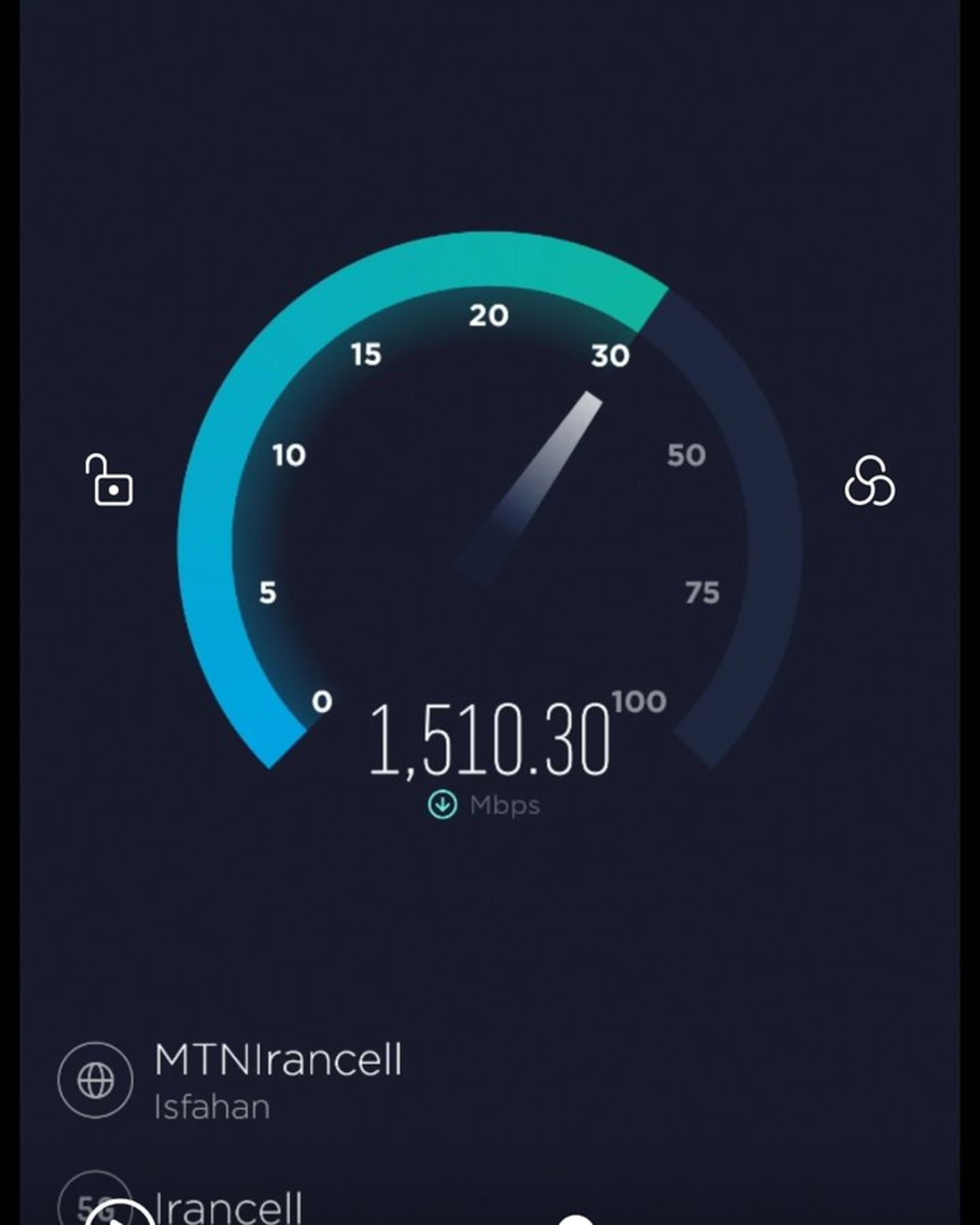 تست سرعت اینترنت نسل پنجم ایرانسل مدیرعامل ایرانسل