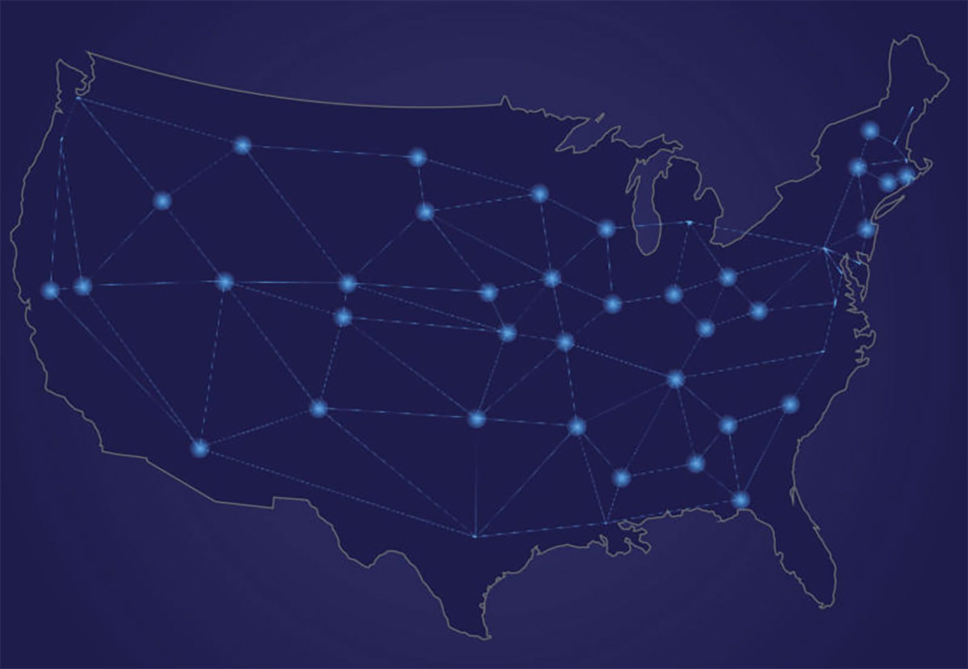 پوشش اینترنت نقشه ایالات متحده