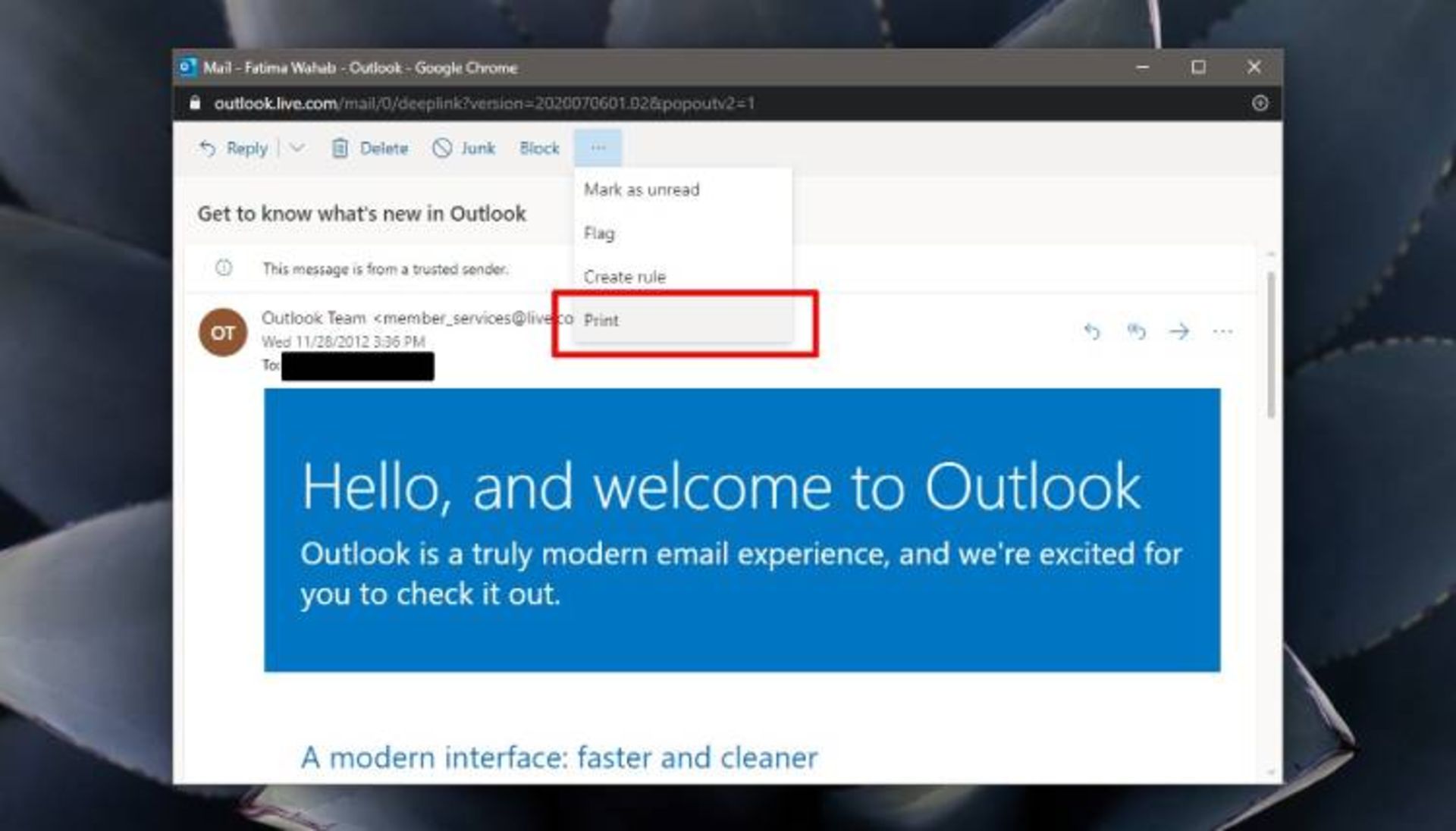 تبدیل ایمیل به فایل PDF در اوت‌لوک