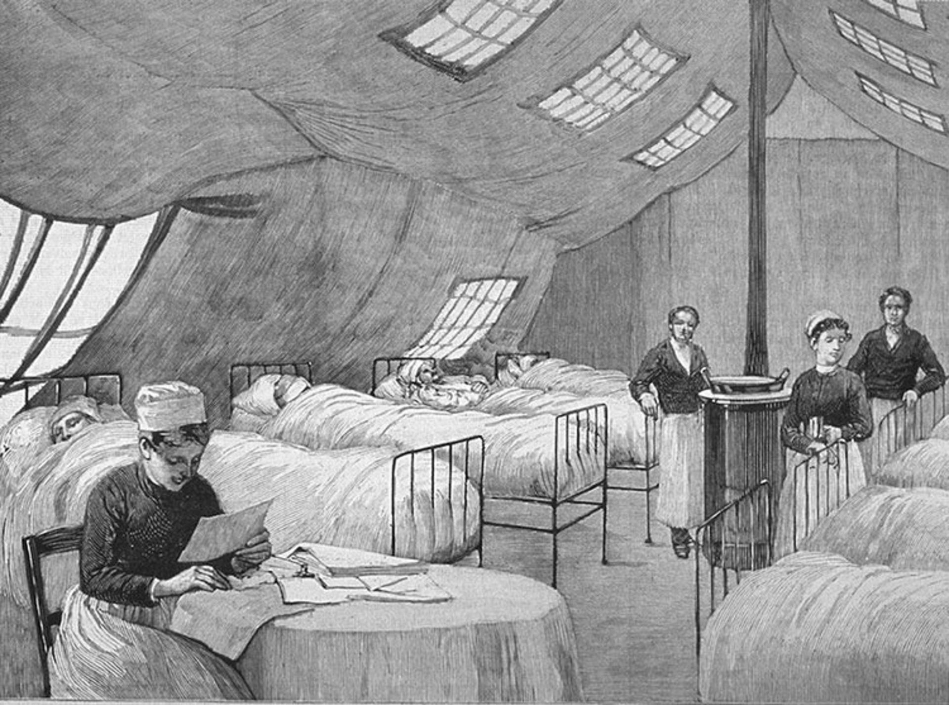 nurses attending to patients in Paris