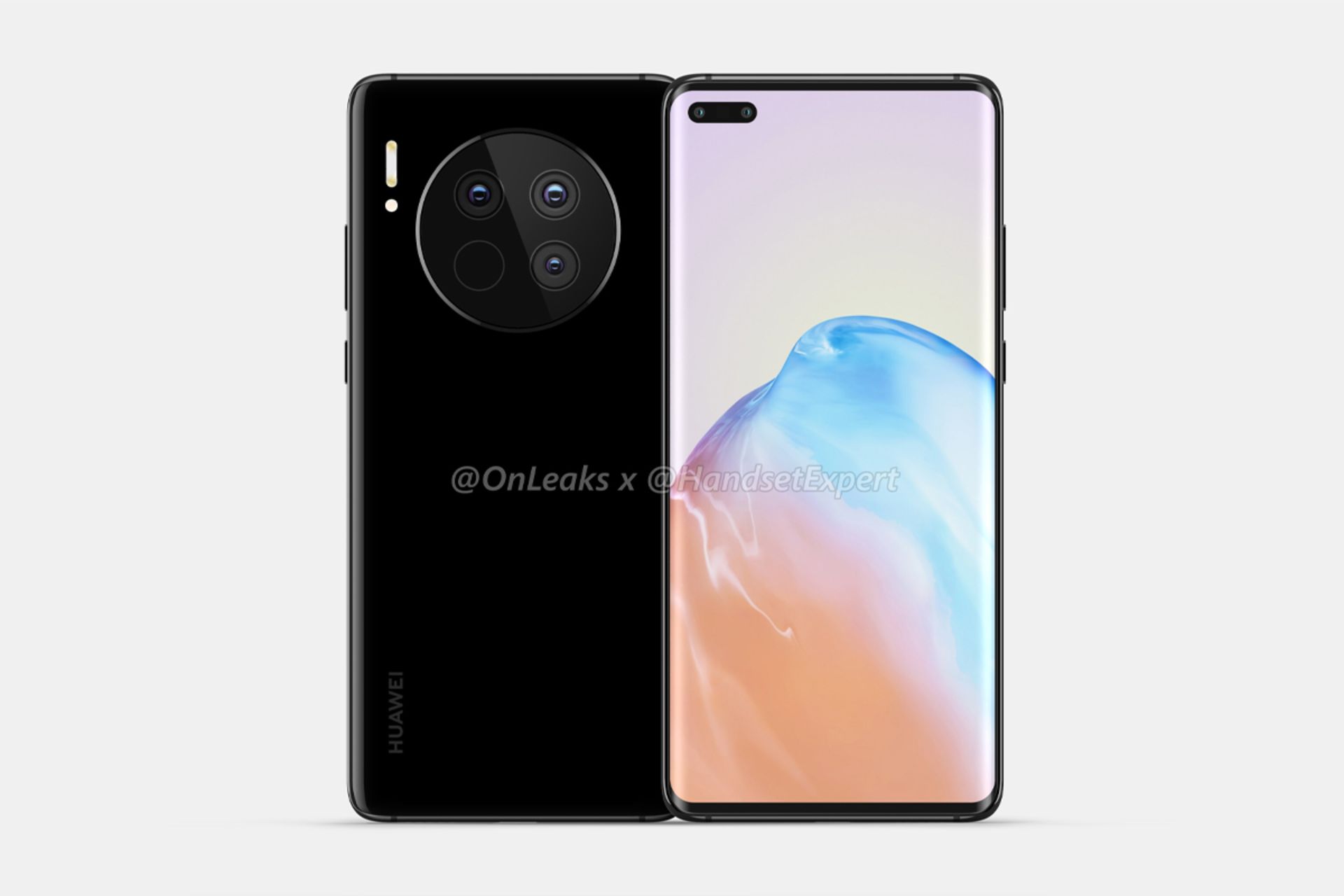 نمایشگر و پنل پشتی هواوی میت 40 / Huawei Mate 40 رندر غیررسمی