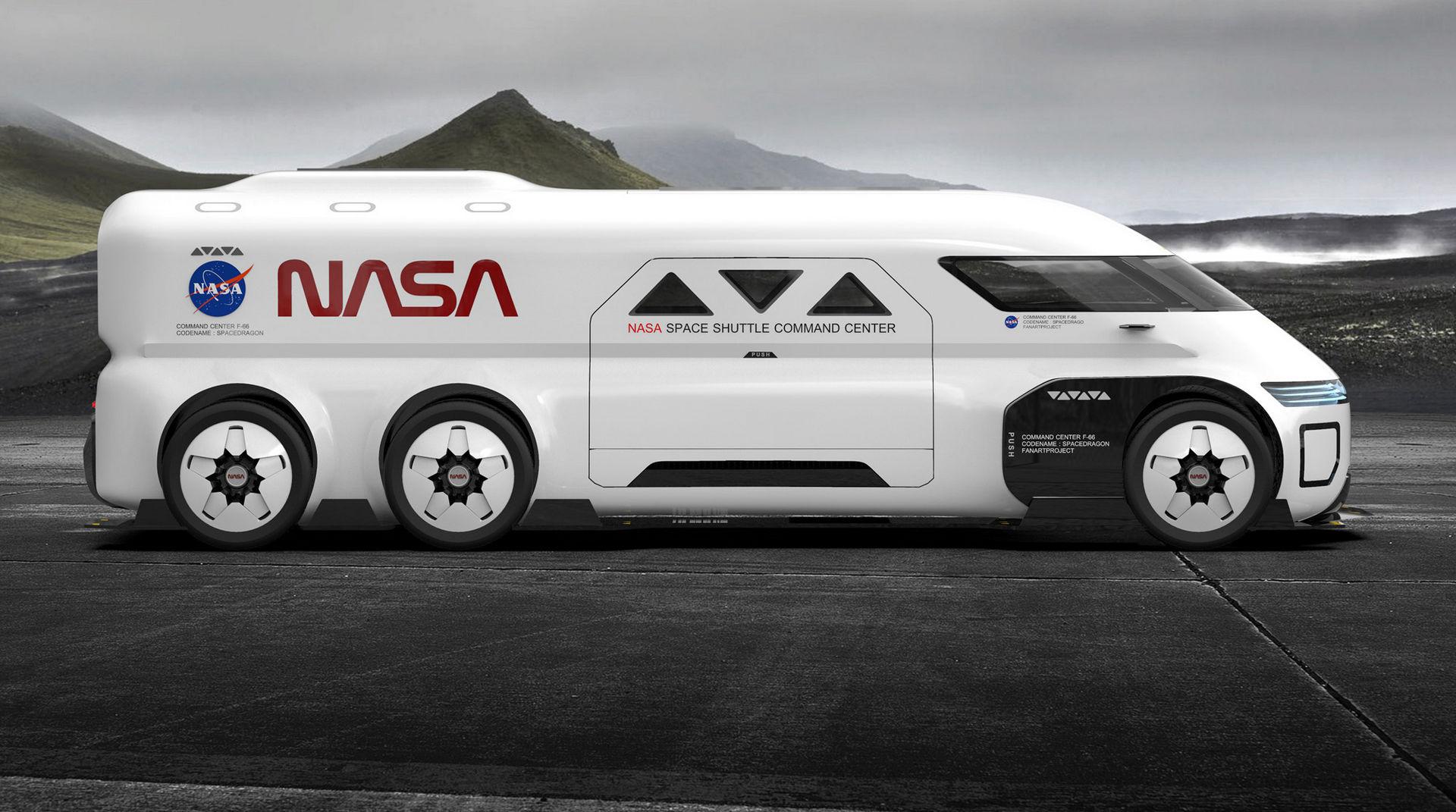 NASA Astrovan طرح مفهومی ون فضانوردان ناسا  نمای جانبی