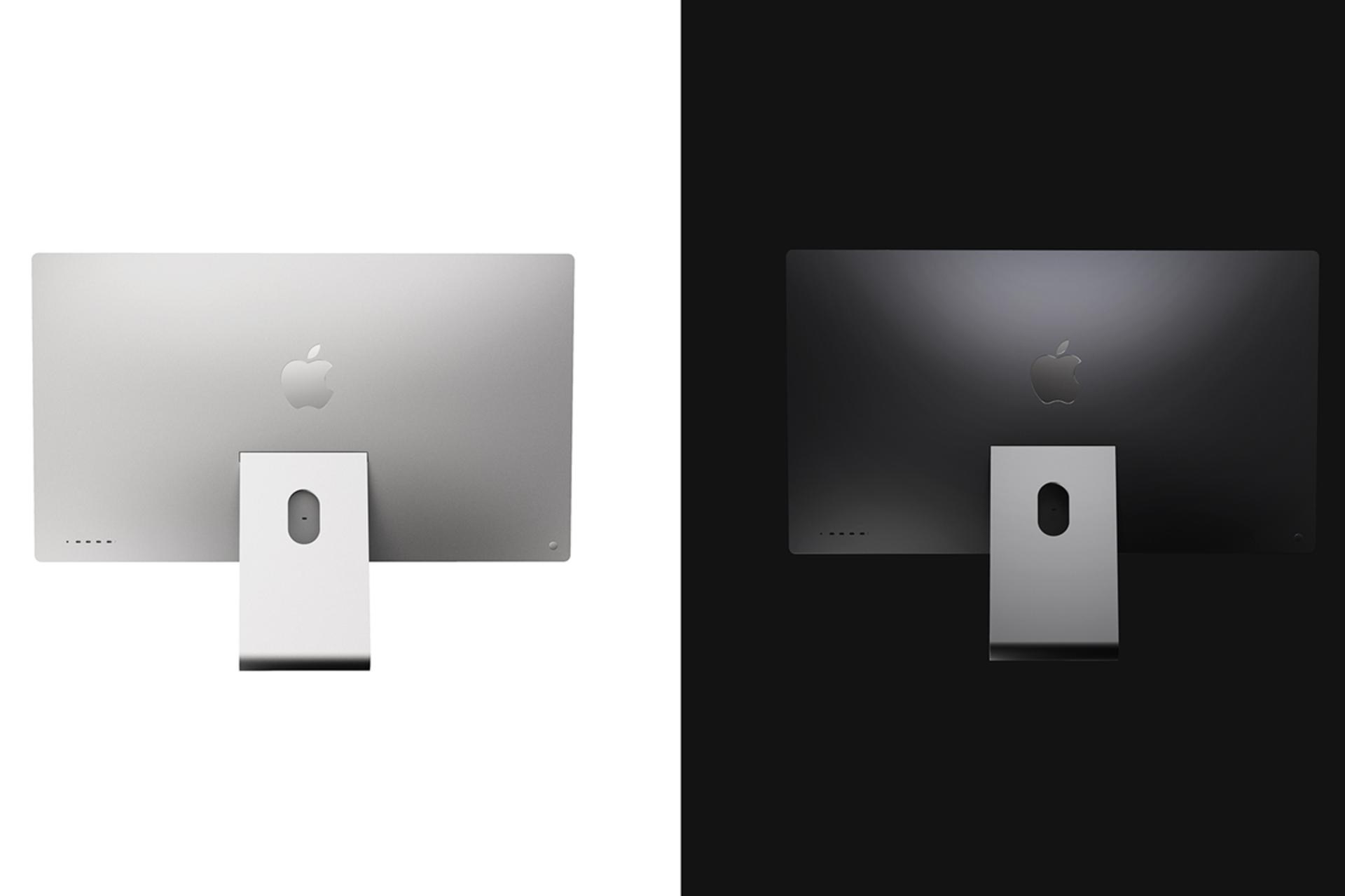پنل پشتی مدل بازطراحی شده آی مک / iMac رندر غیررسمی دو مانیتور کنار هم