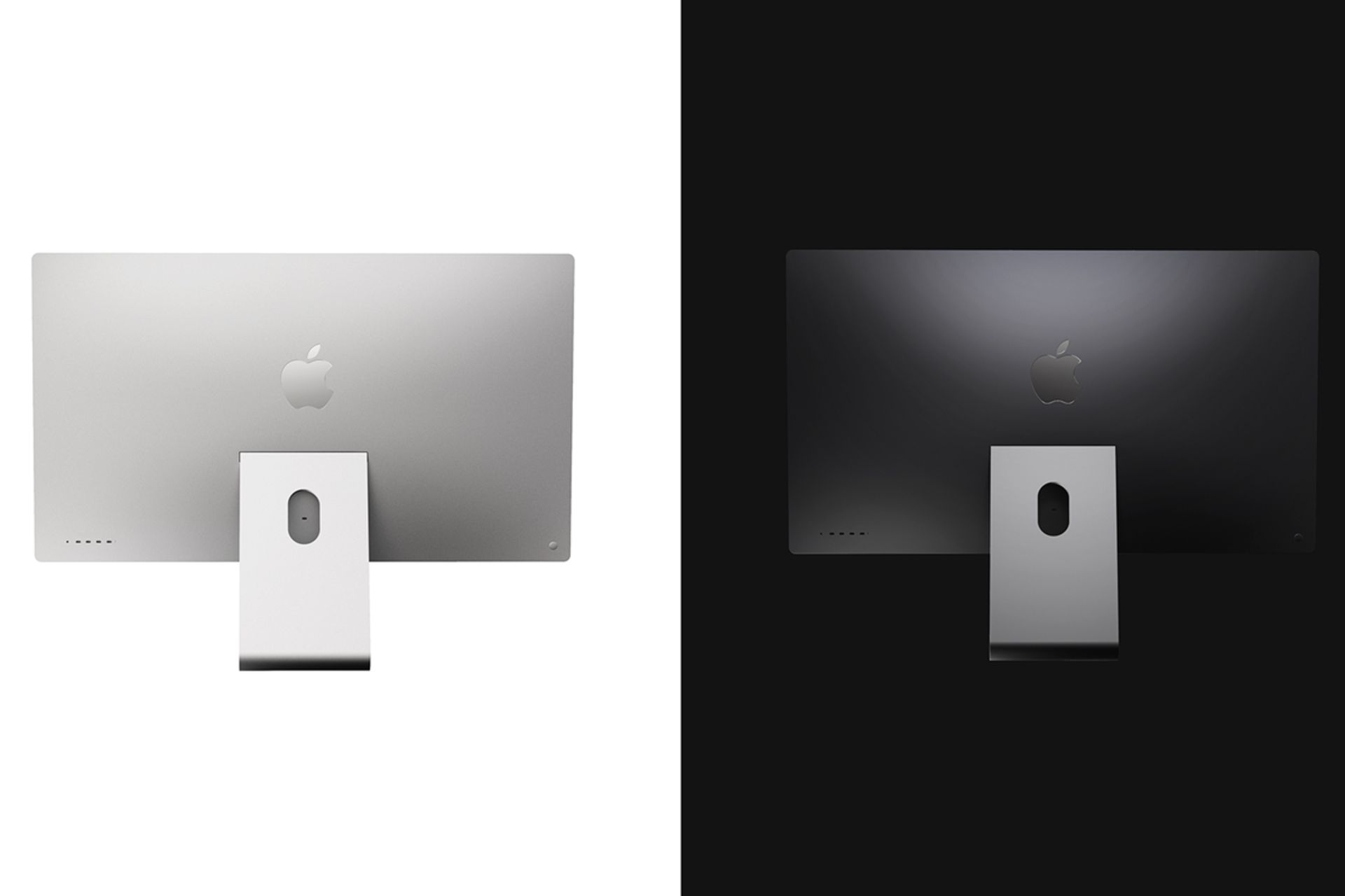 پنل پشتی مدل بازطراحی شده آی مک / iMac رندر غیررسمی دو مانیتور کنار هم