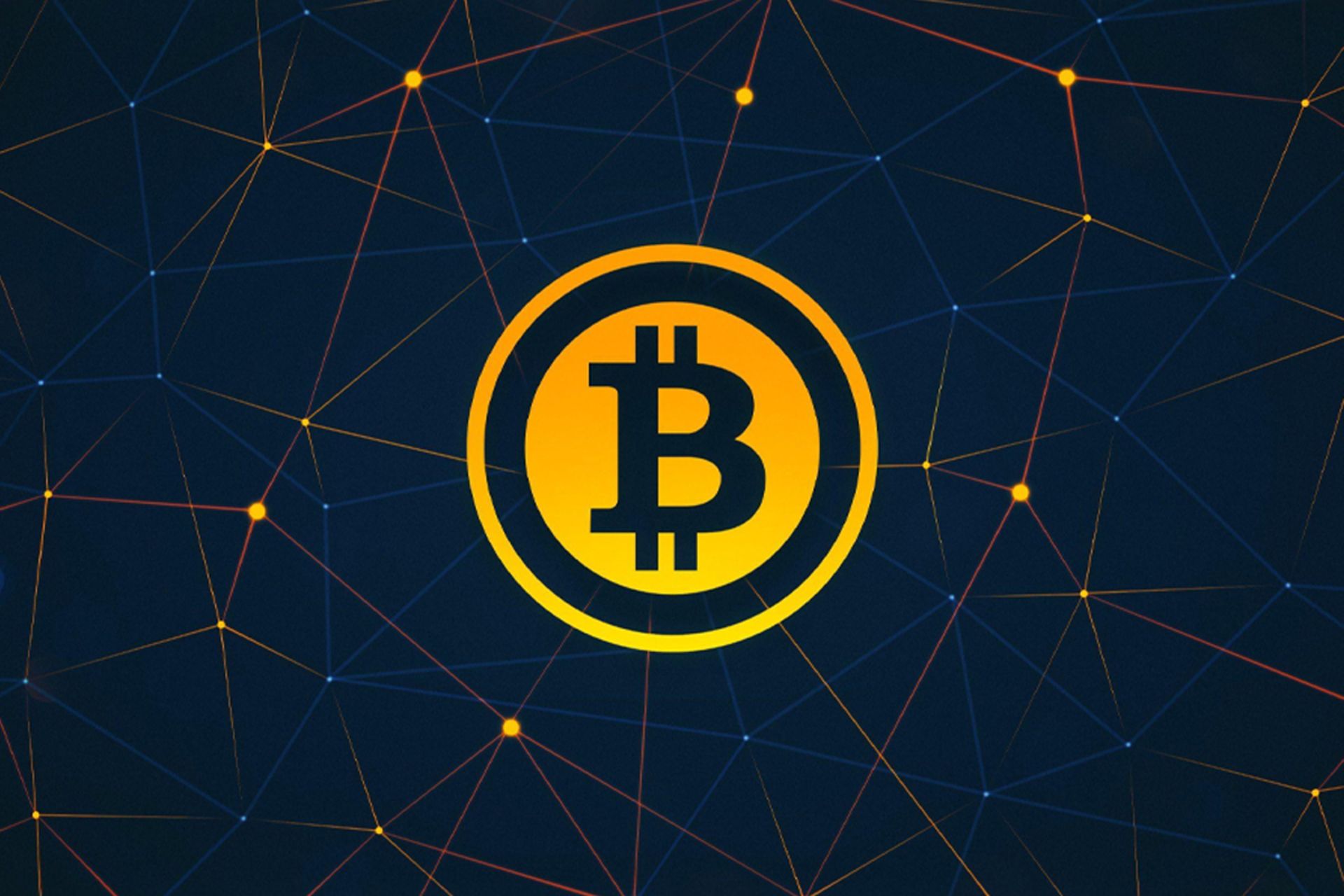 لوگو طلایی بیت کوین / Bitcoin در پس زمینه مشکی