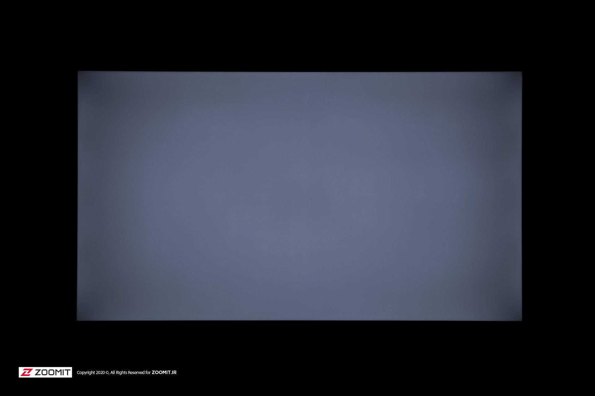 آزمایش چگونگی پیوستگی نوردهی در پس‌زمینه خاکستری در تلویزیون ۵۵ اینچ Mi TV 4S شیائومی