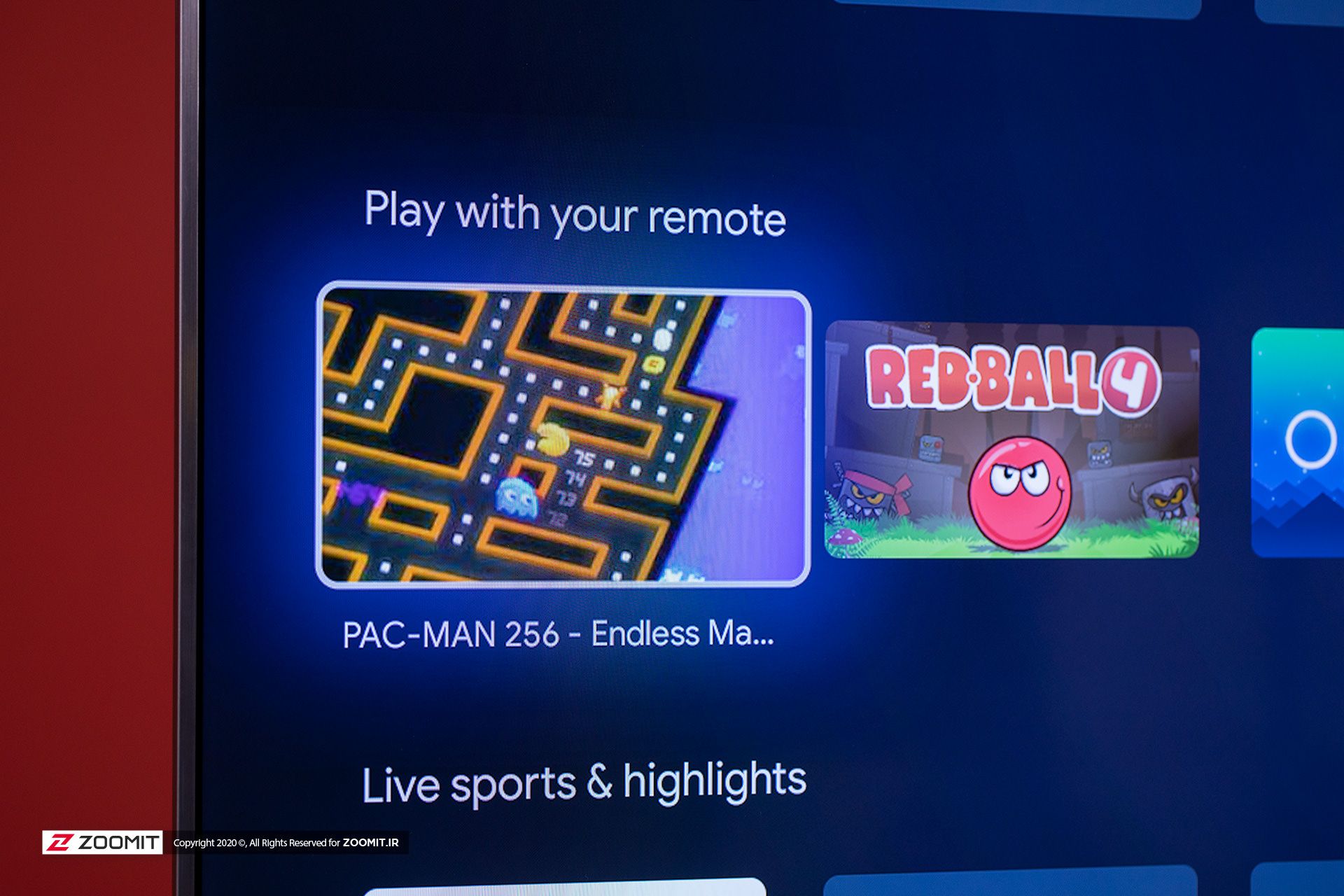 بازی در تلویزیون اندرویی شیائومی MI TV 4S مدل با کنترل