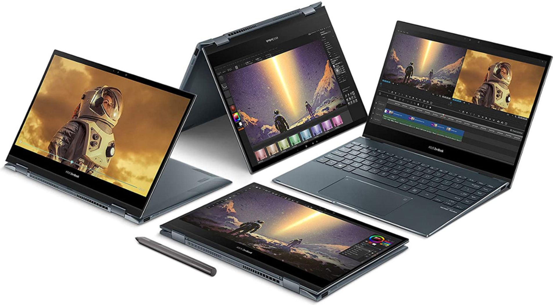 مرجع متخصصين ايران تمام حالت هاي لپ تاپ تبديل شدني ذن بوك فليپ 13 ايسوس / ZenBook Flip 13
