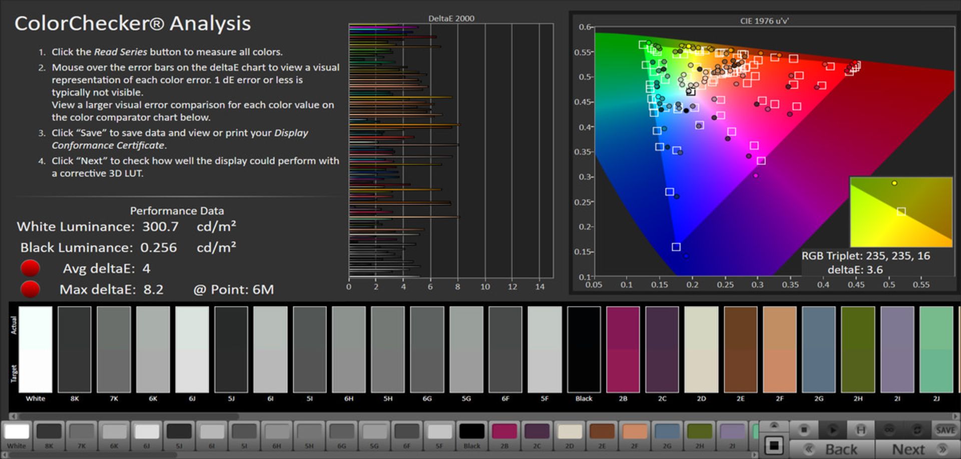 خطای نمایش رنگ در فضای sRGB  در نمایشگر لپ تاپ ایسر نیترو ۷