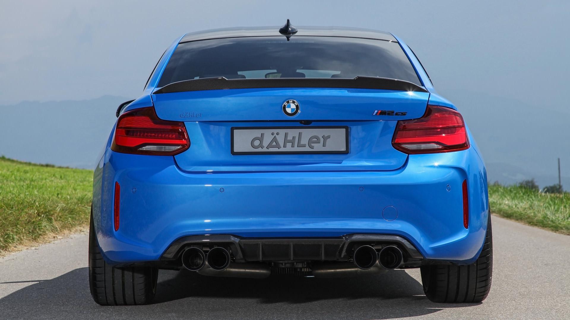 نمای عقب بی ام و ام 2 سی اس / Dahler BMW M2 CS آبی رنگ با تیونینگ داهلر 