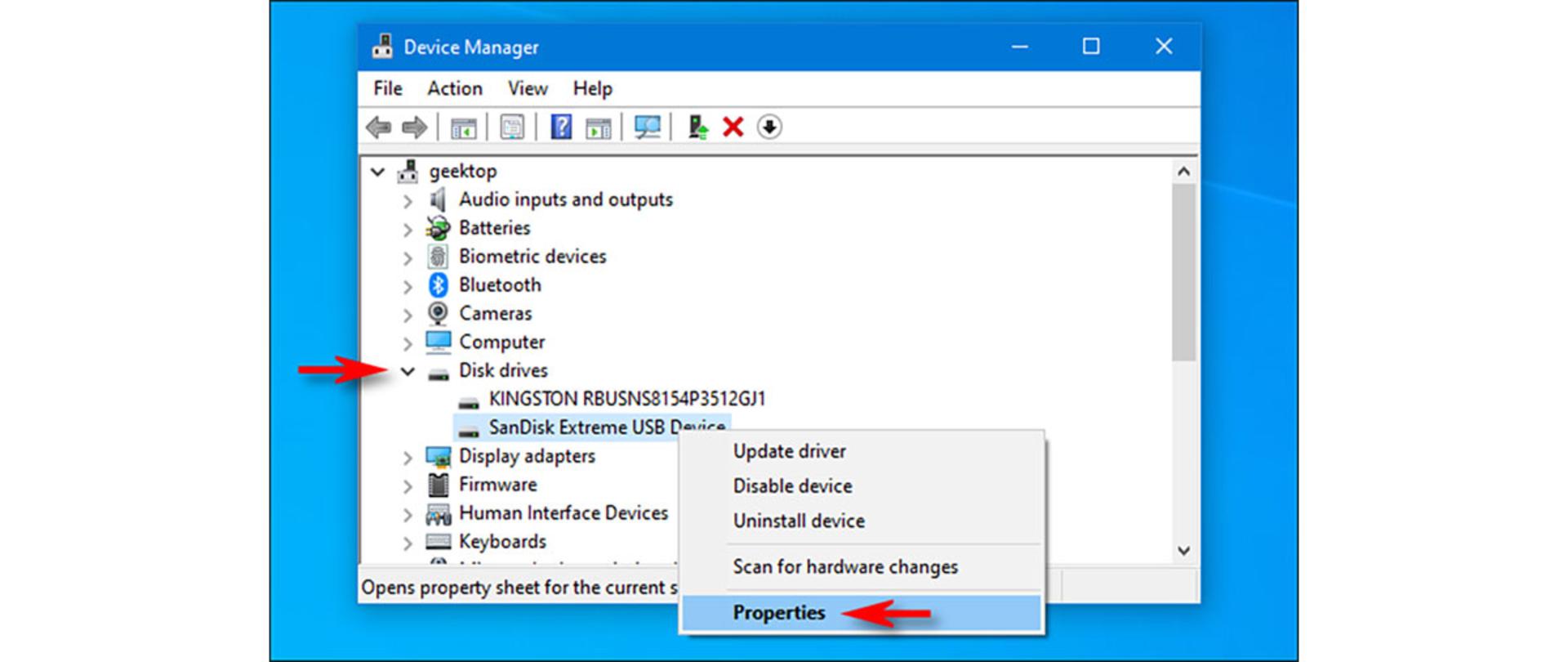 پنجره Device Manager ویندوز ۱۰