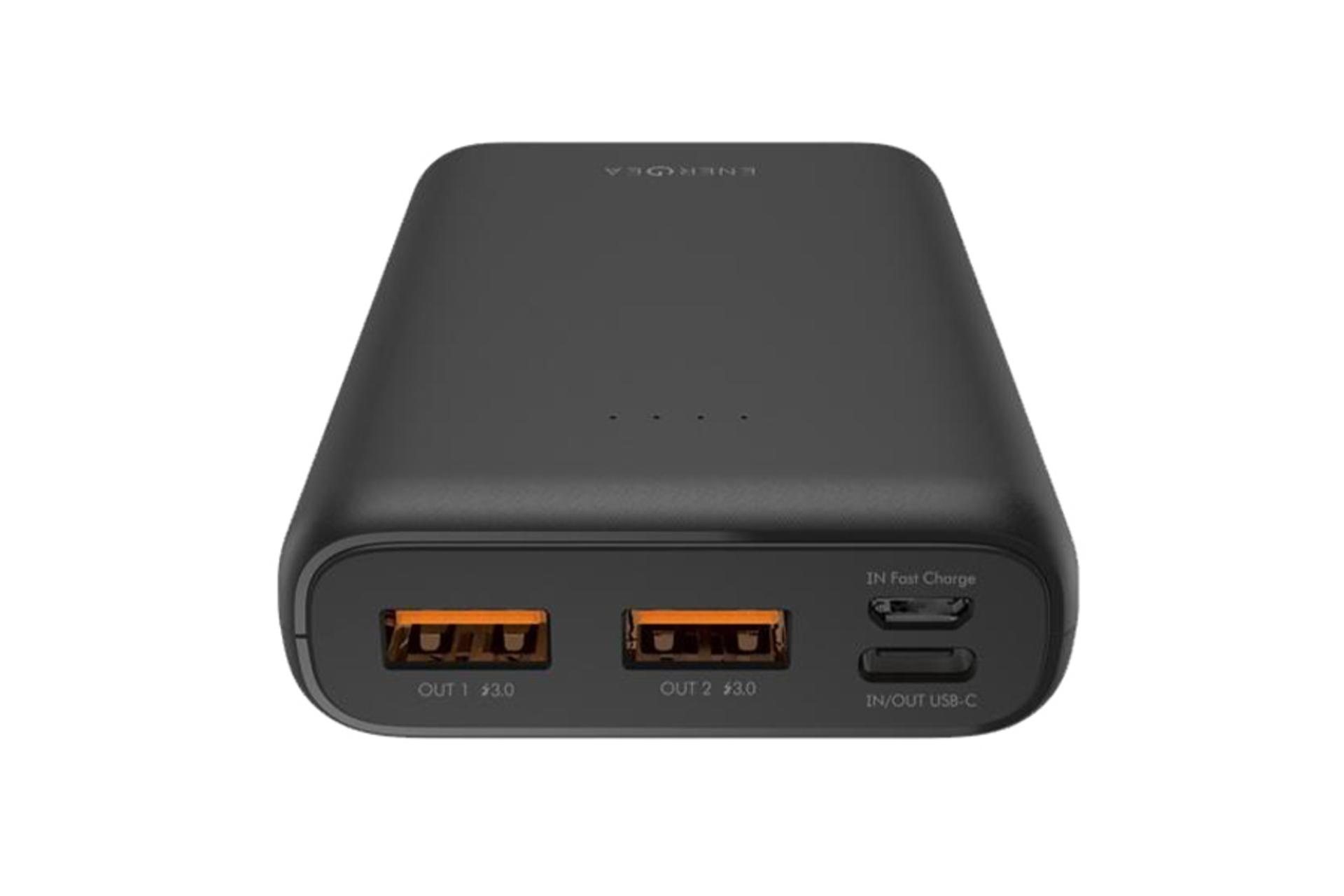 نمای درگاه خروجی و ورودی پاور بانک Energea Compac Mini