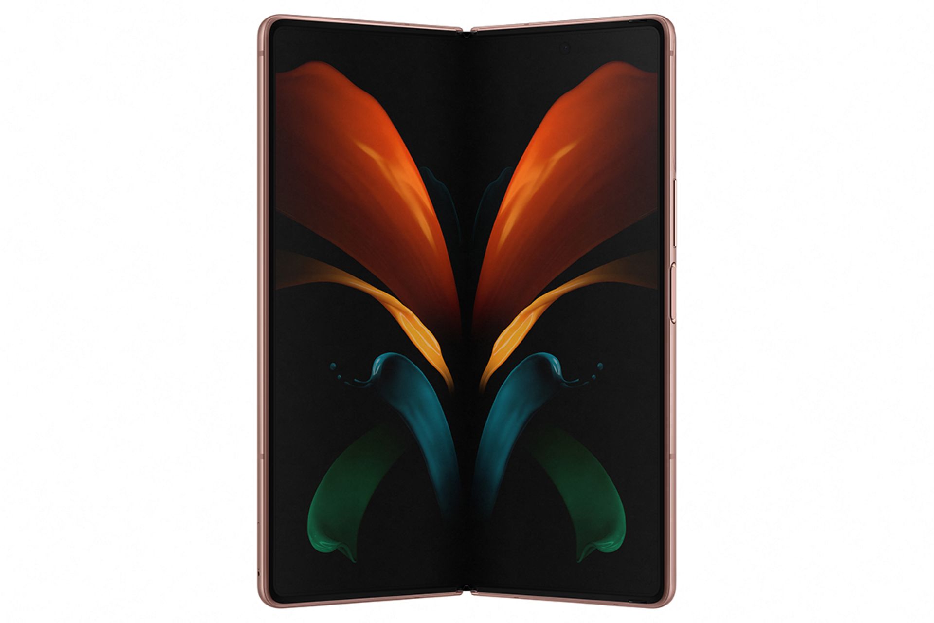 نمایشگر داخلی نمای جلو گلکسی زد فولد 2 / Galaxy Z Fold 2 سامسونگ نیمه بسته
