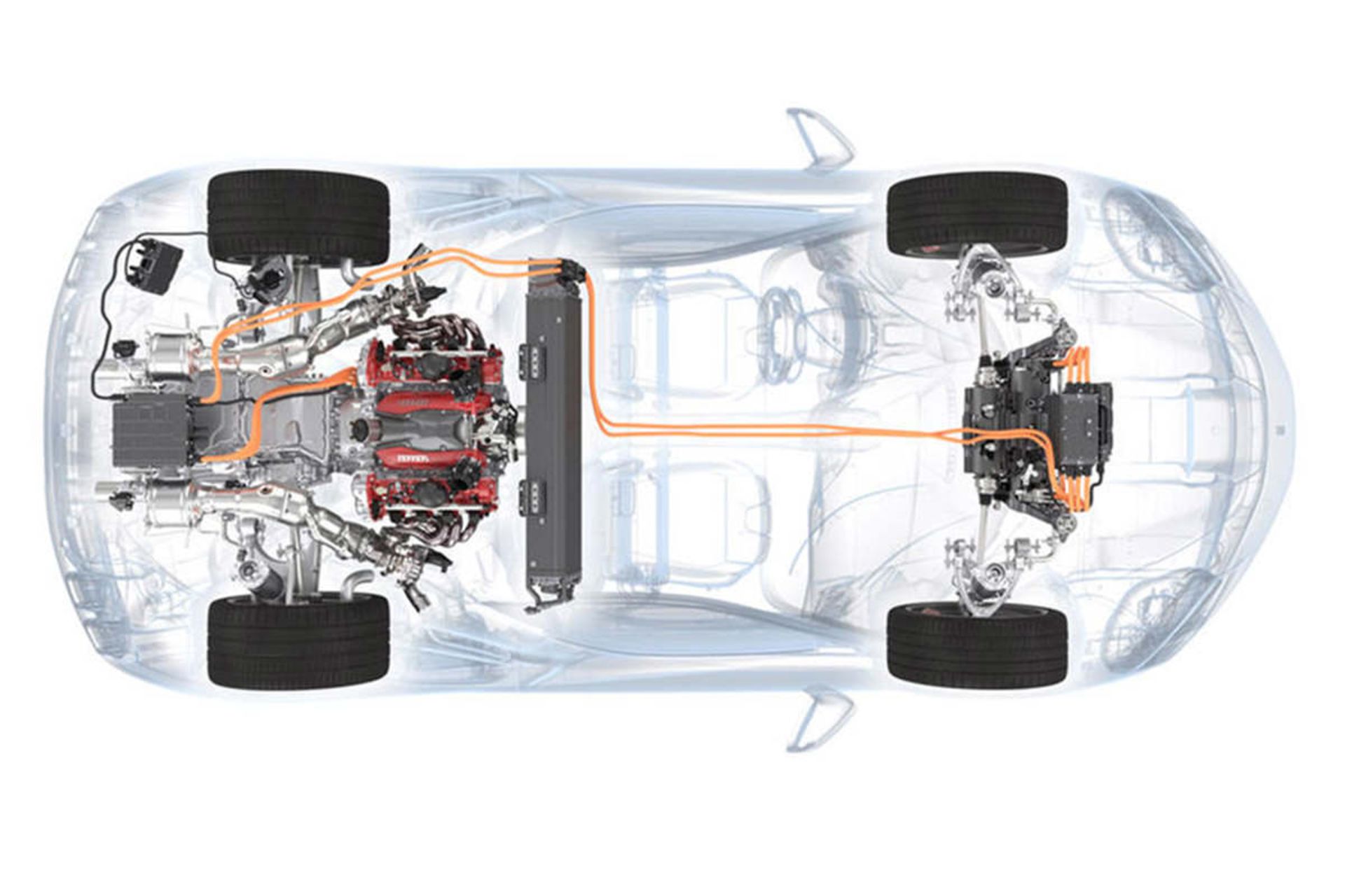 سیستم محرکه هیبریدی خودروی سوپراسپرت فراری SF90 استراداله / Ferrari SF90 Stradale