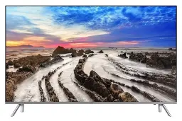 نمای جلو تلویزیون سامسونگ MU8990 مدل 55 اینچ با صفحه روشن