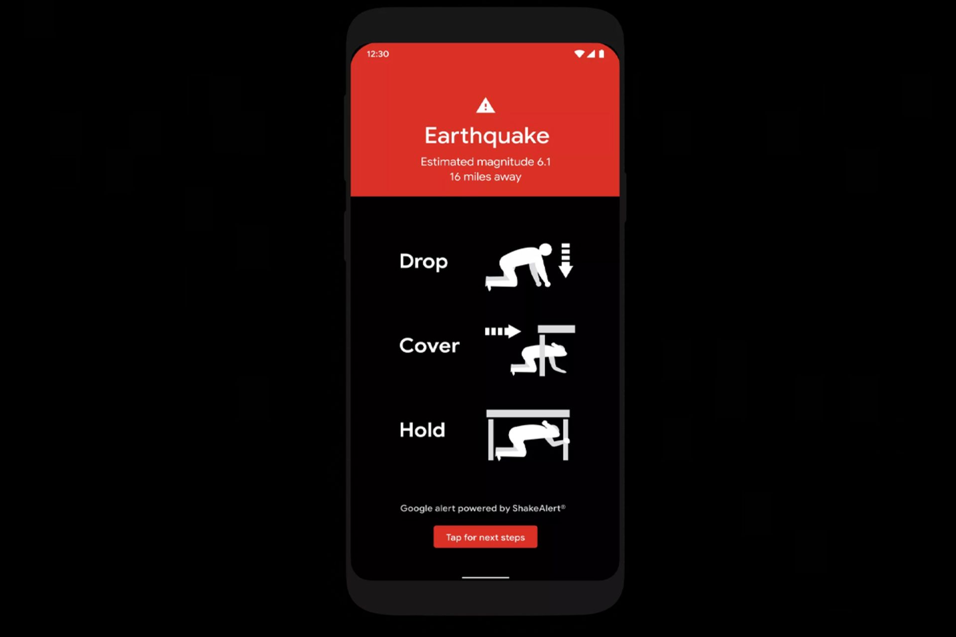 هشدار زمین لرزه سیستم تشخیص زلزله گوگل / Google