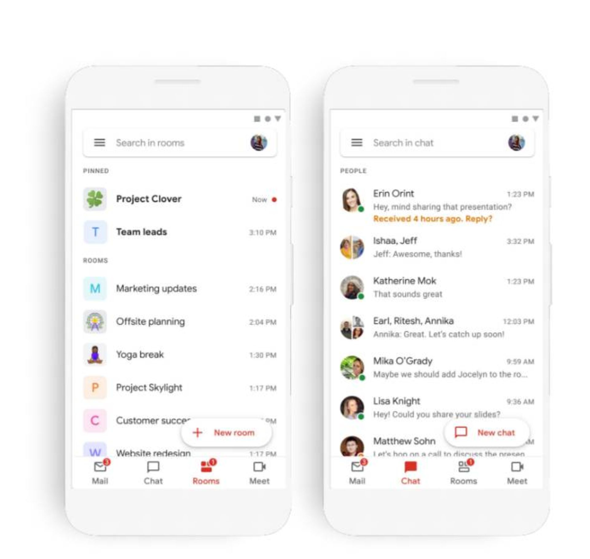 ادغام سرویس‌های گوگل در اپلیکیشن‌ موبایلی جیمیل