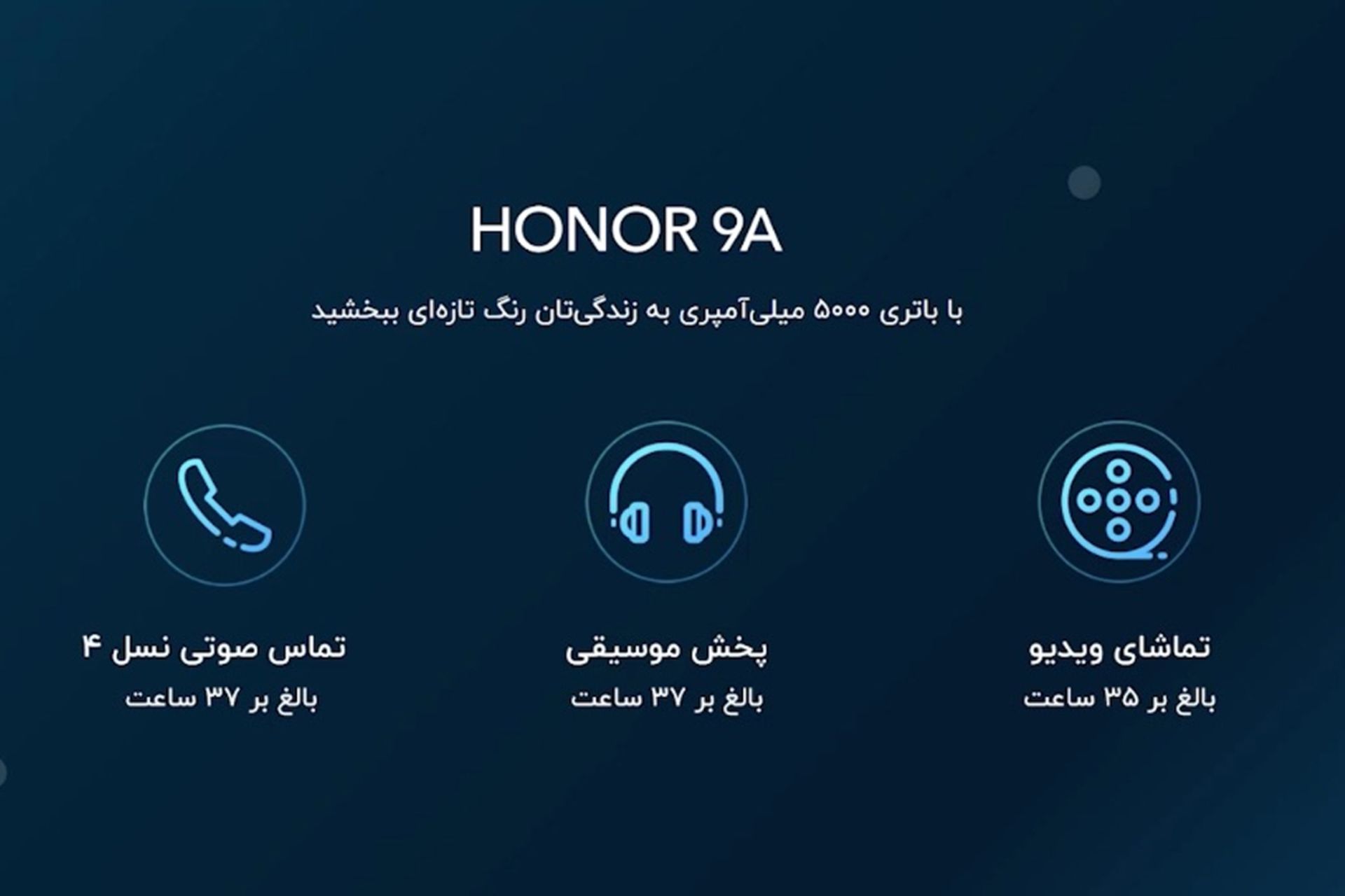 اسلاید مشخصات آنر ۹ ای در مراسم رونمایی آنر 9A در ایران