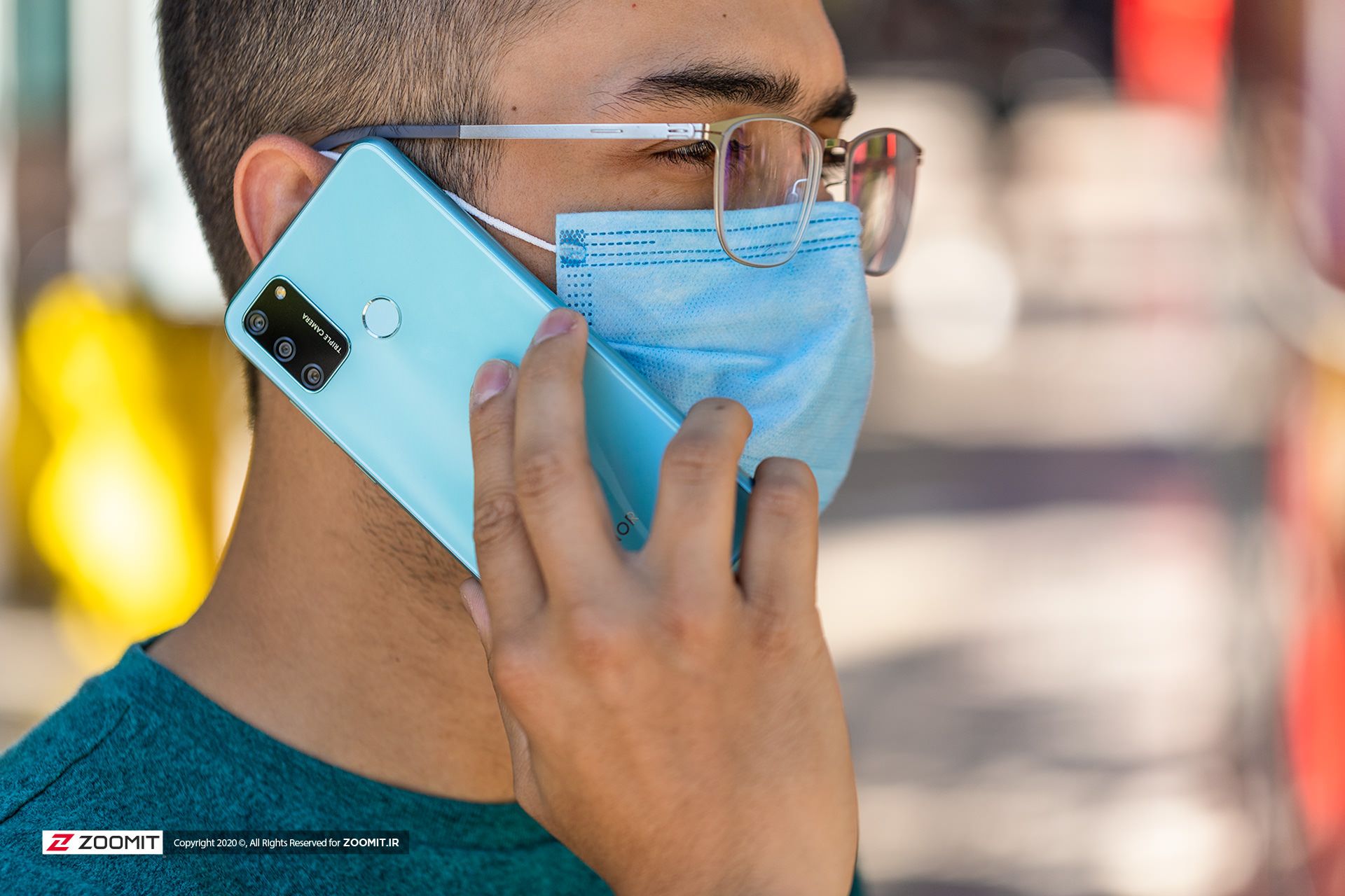 نما پشت گوشی Honor 9A (آنر ۹ ای) - انجام مکالمه و قرار گیری در دست