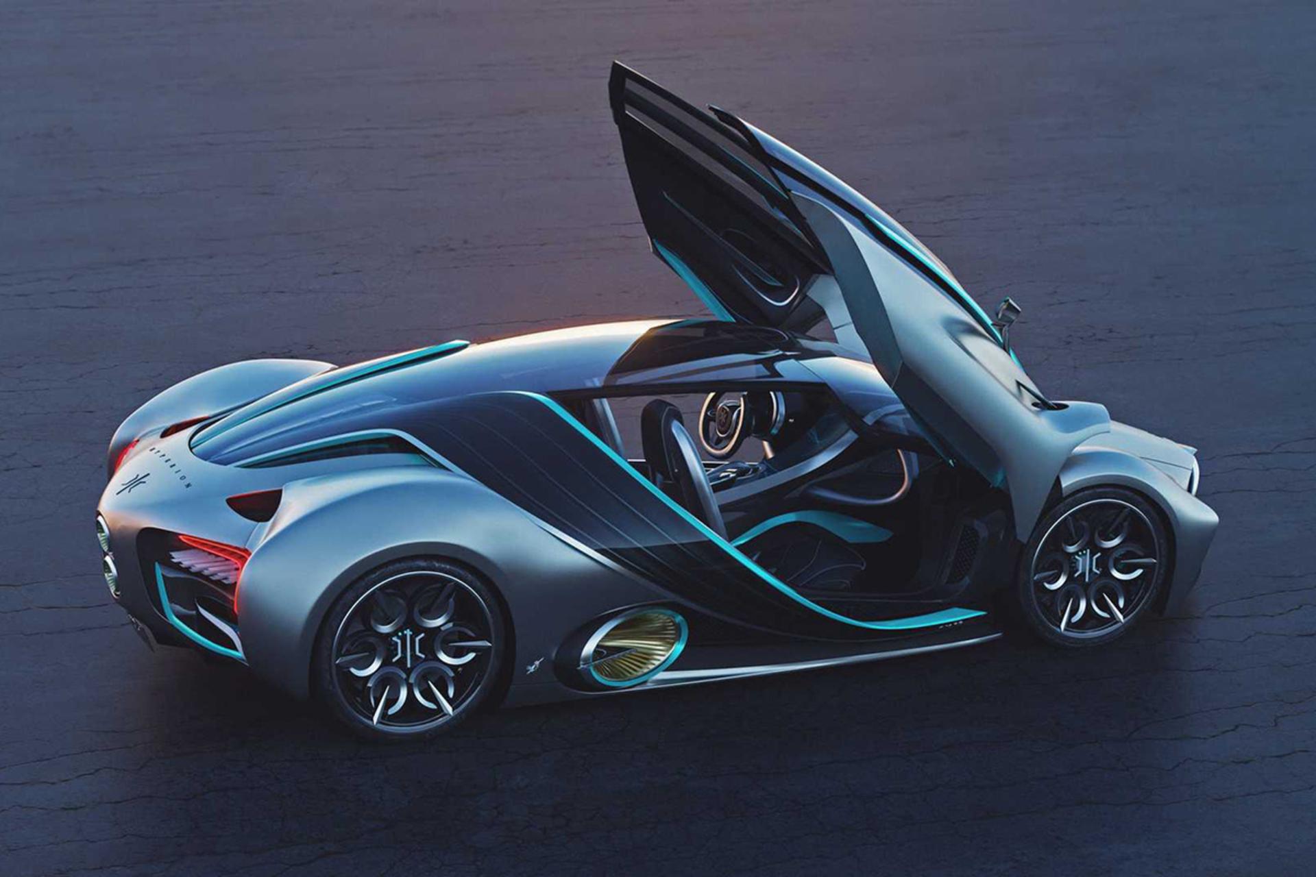 Hyperion XP-1  ابرخودرو هیدروژنی هایپرین نمای جانبی