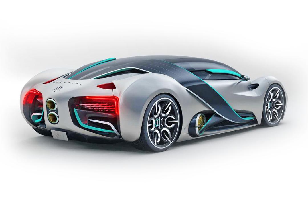 Hyperion XP-1  ابرخودرو هیدروژنی هایپرین نمای پشت