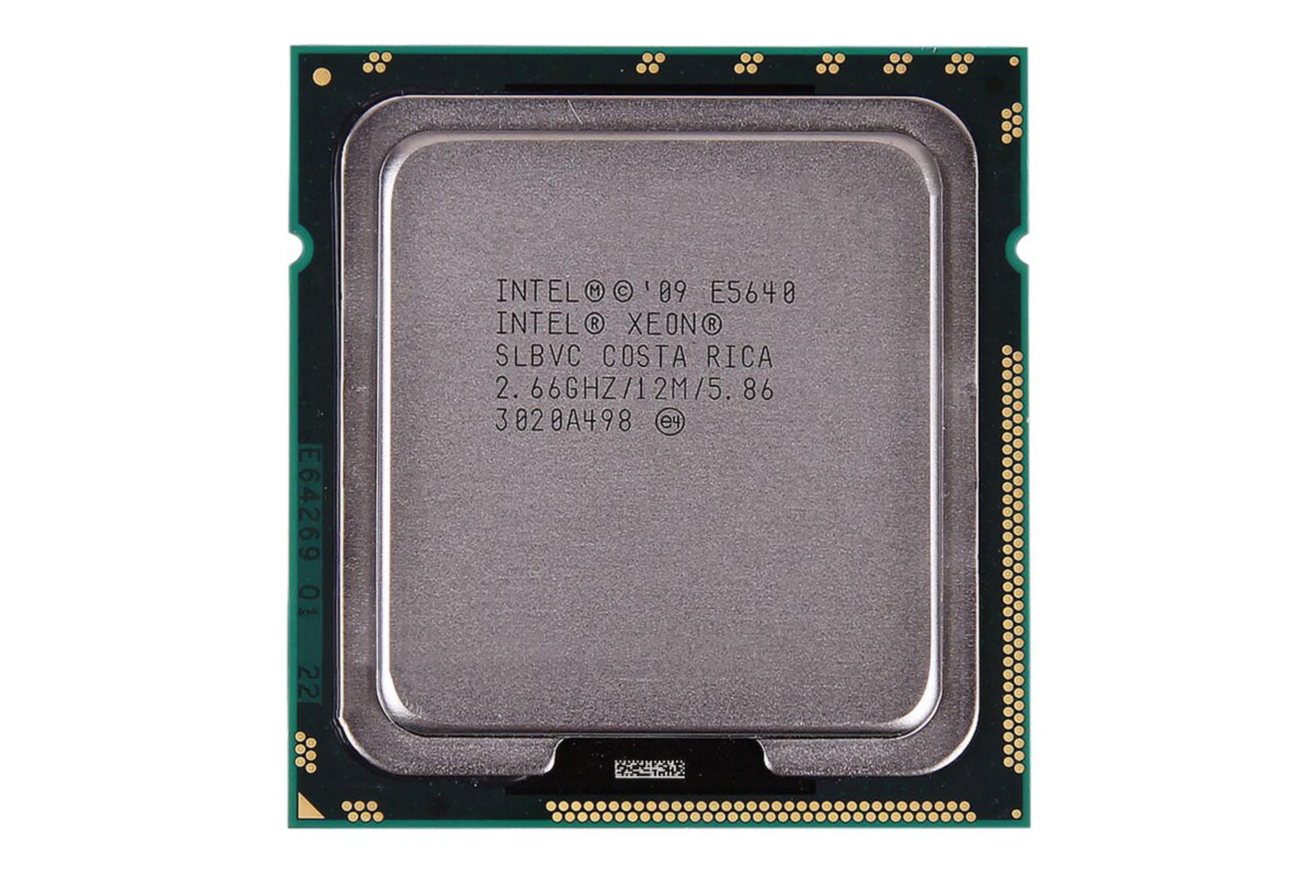 نمای روی پردازنده سرور اینتل زئون E5640