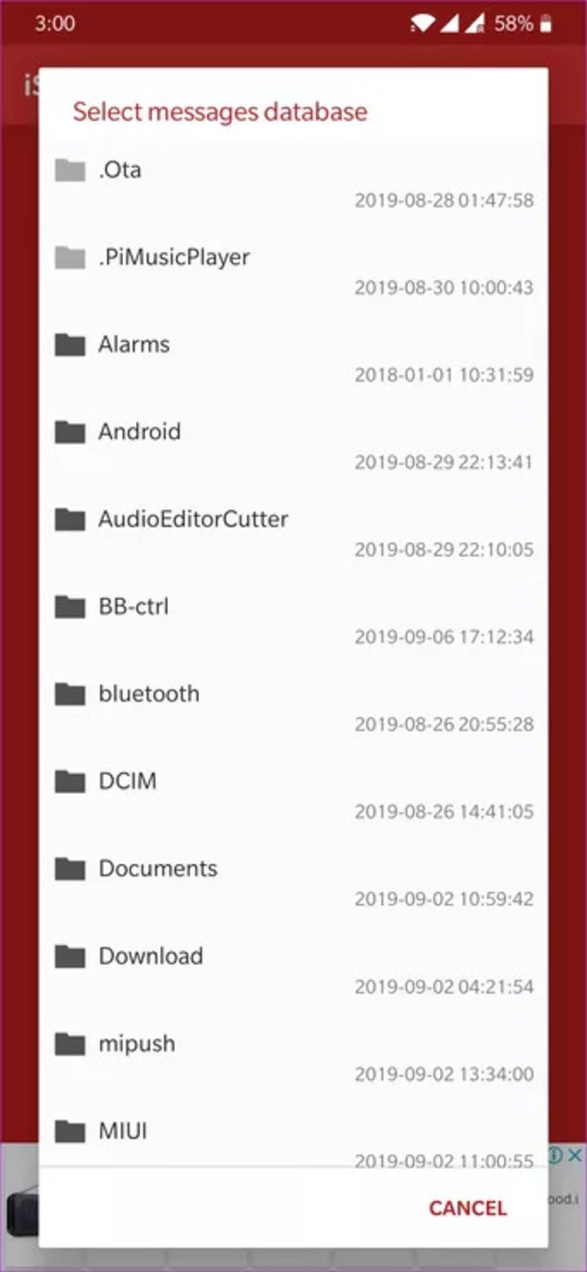 isms2droid application import page