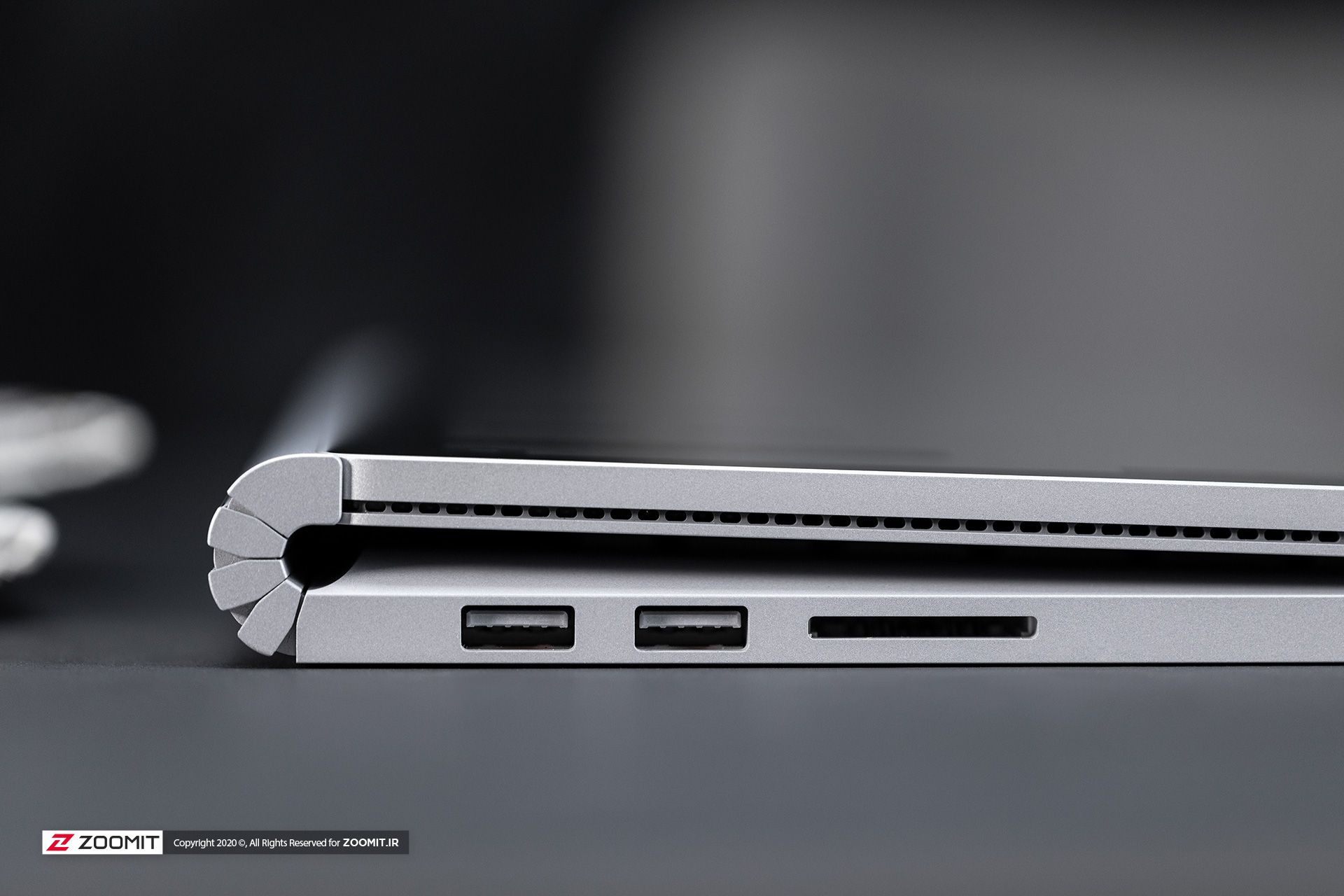 پورت USB-A و کارت حافظه سرفیس بوک ۳ مایکروسافت / Microsoft Surface Book 3